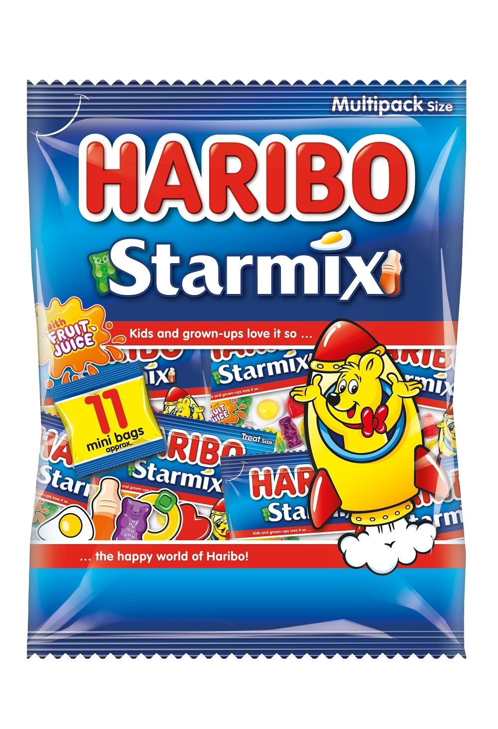 HARIBO Starmix Gummy Sweets - Fruit & Cola Flavours | 11 Mini Bags (176g) 1