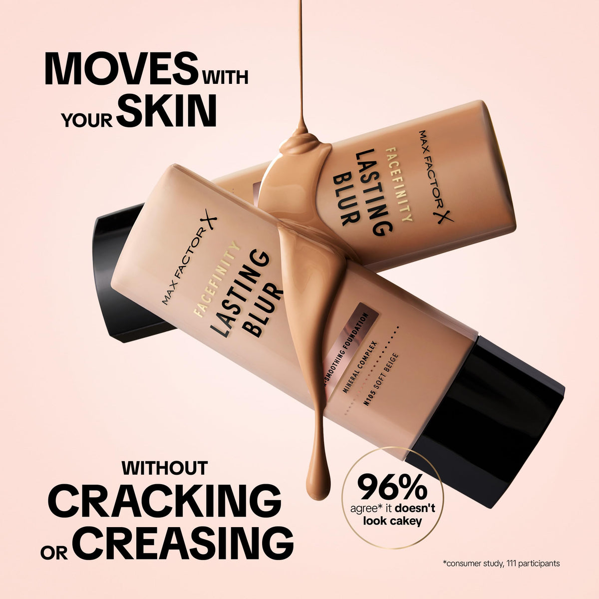 Max Factor Facefinity Lasting Blur Foundation - 111W Deep Beige, 35 ml