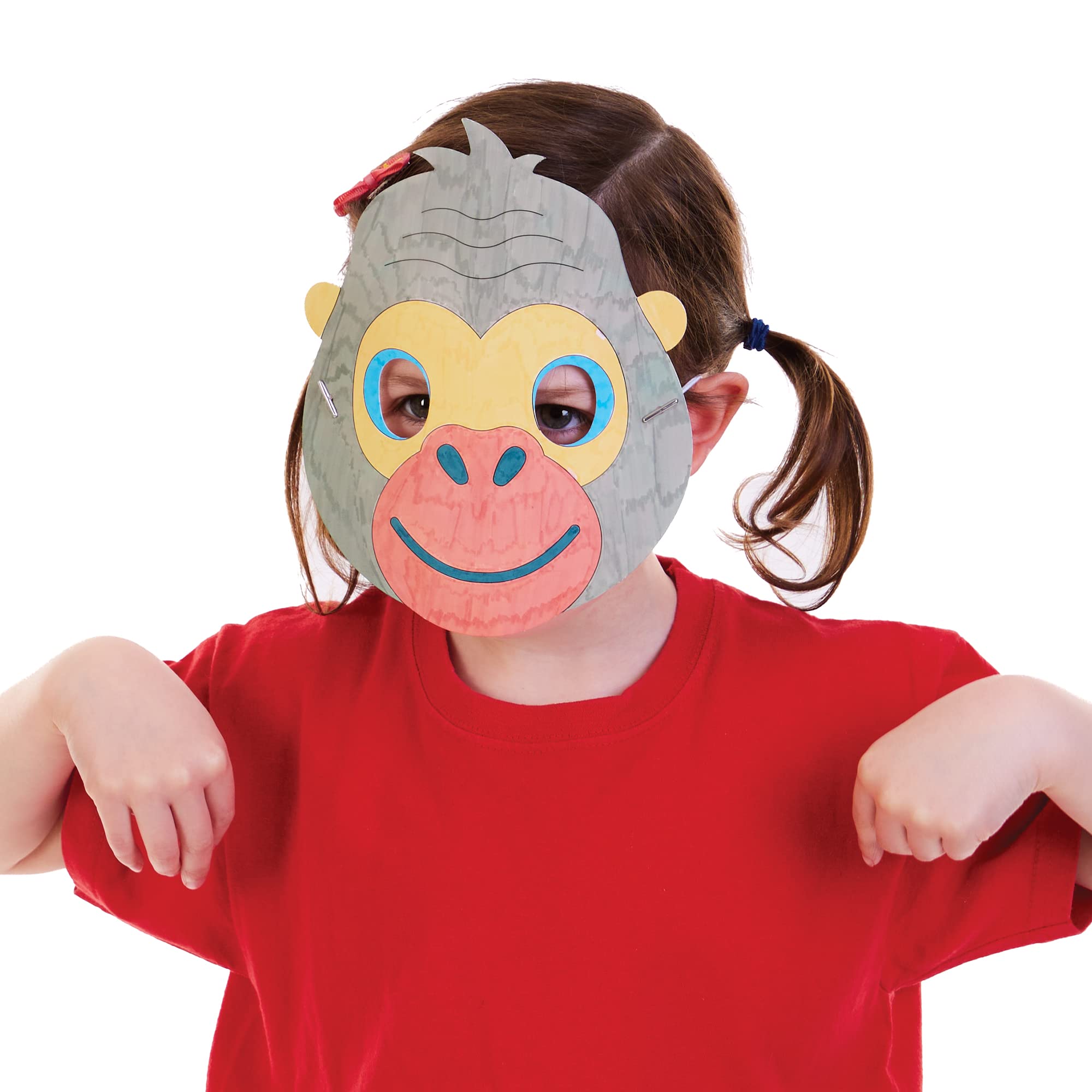 Baker Ross Rainforest Animal Colour In Masks - Pack of 10 | Felt Cloth | Ages 3+ 6