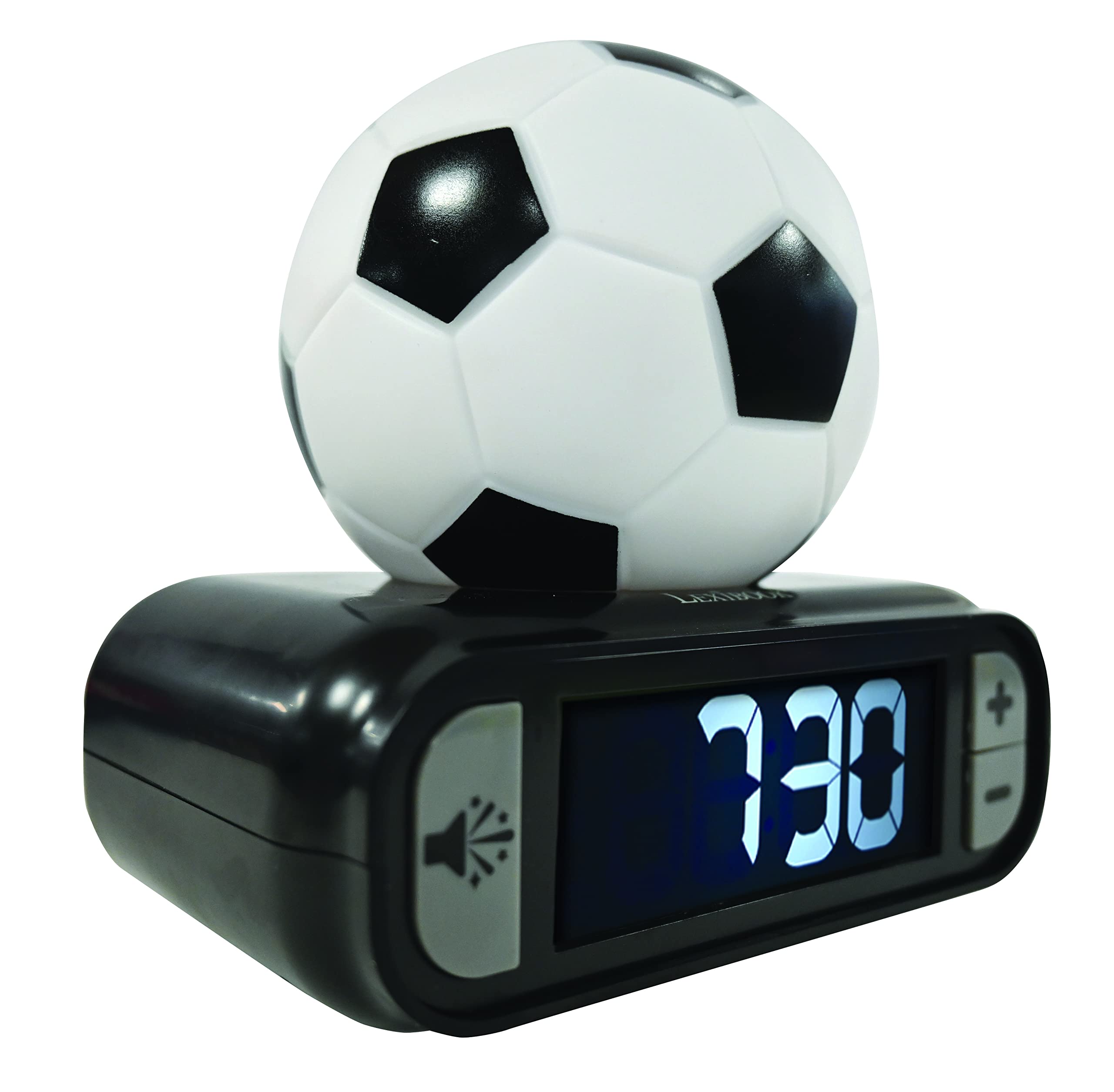 LEXIBOOK Digital Alarm Clock with Night Light - Soccer Ball Design, Snooze & Light-Up Features 4