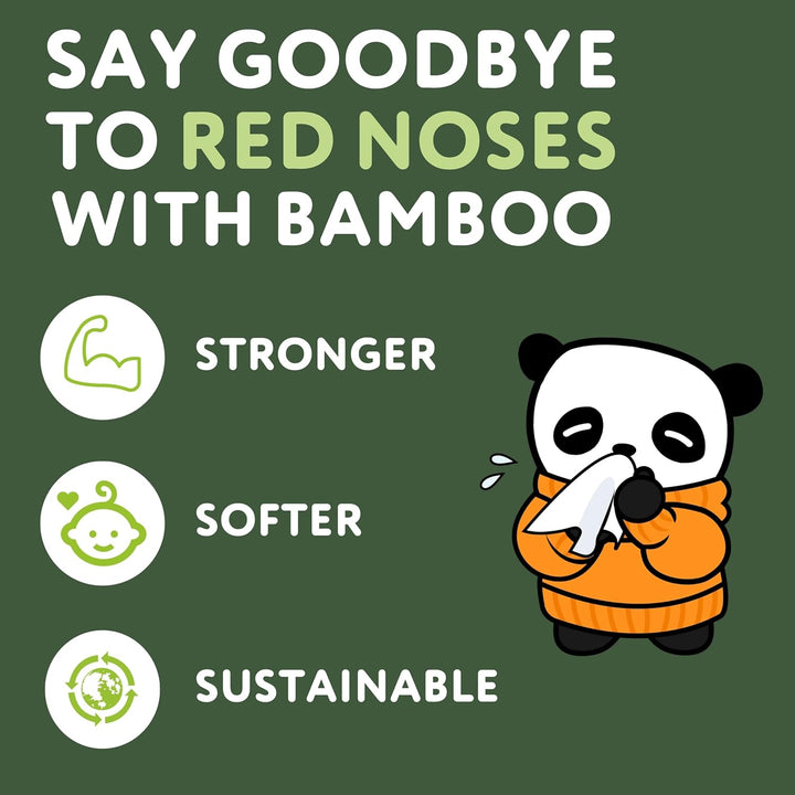 The Cheeky Panda - Bamboo Facial Tissues 12-Pack | Plastic-Free, Hypoallergenic Face Tissues