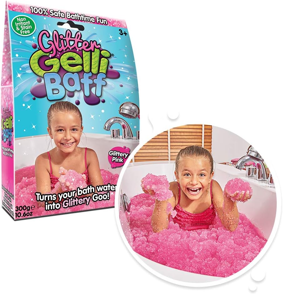 Glitter Gelli Baff Pink - Turns Water into Squishy Goo, Ages 3+ 1