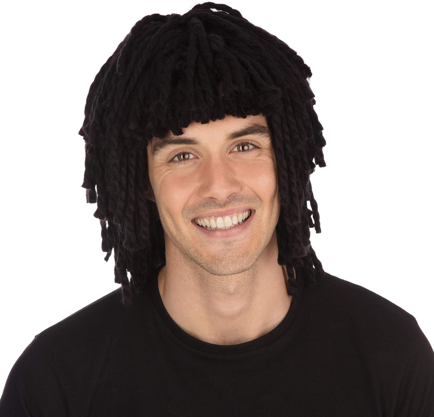 Bristol Novelty Ruud Gullit Rasta Short Dreadlocks Wig, One Size 1