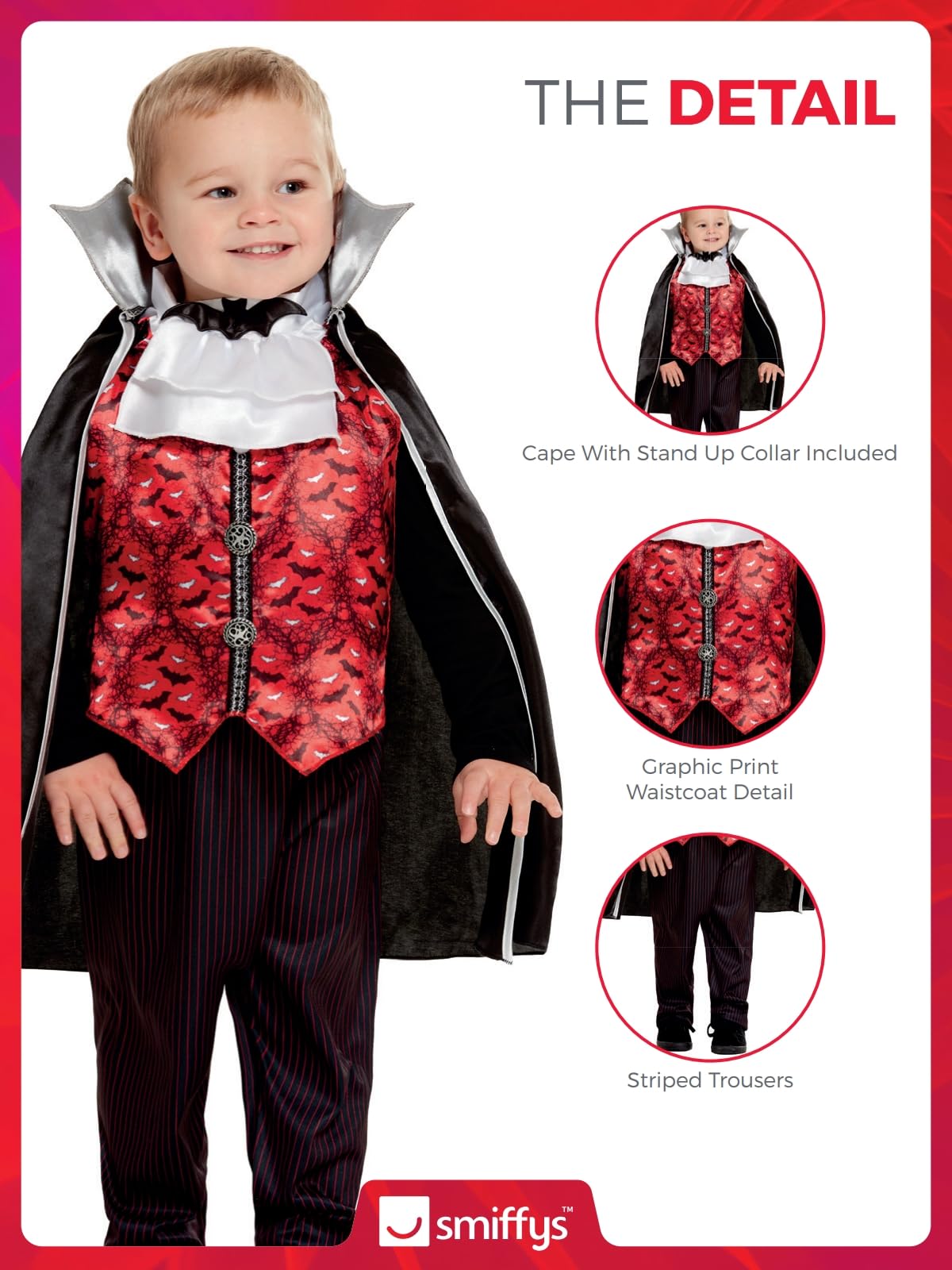 Smiffys Vampire Costume - Toddler 4
