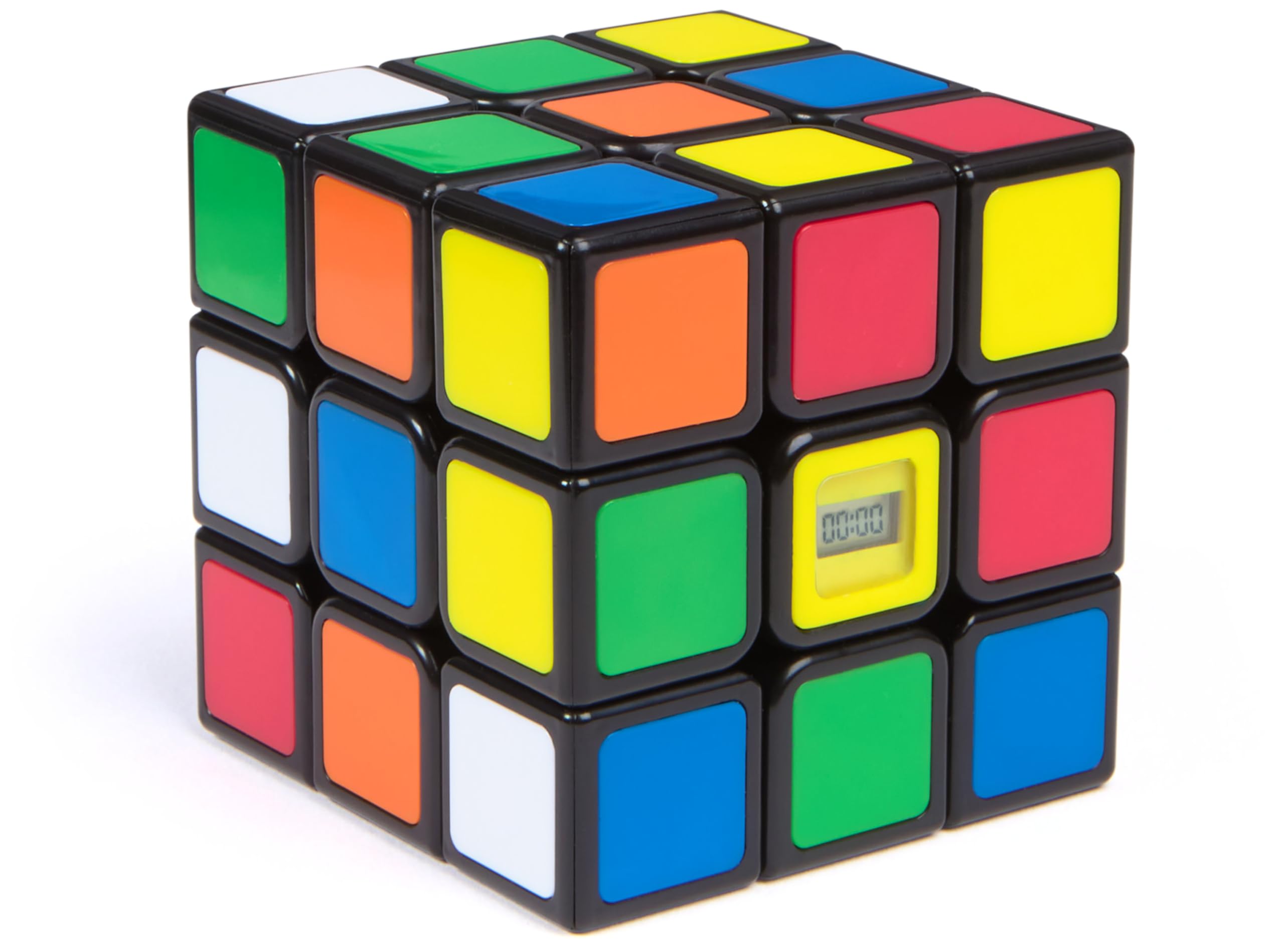 Rubik’s Timer Cube 3x3 - Built-in Timer Brain Teaser Puzzle for Speed Solving 1