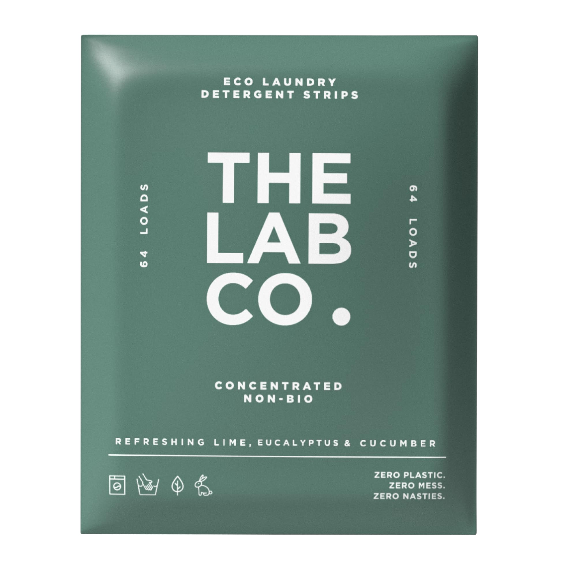 The Lab Co. Laundry Detergent Strips | Eco Ultra-Concentrate Sheets | Pack of 32