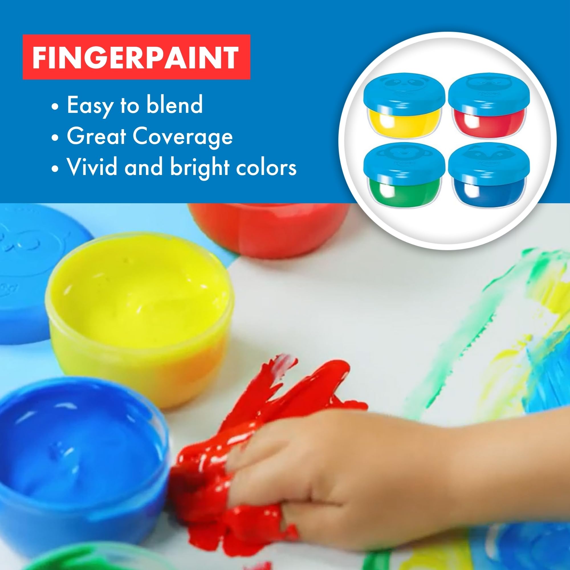 Maped Color'Peps My First Finger Paints - 4 Pots, Age 1+, Washable 3