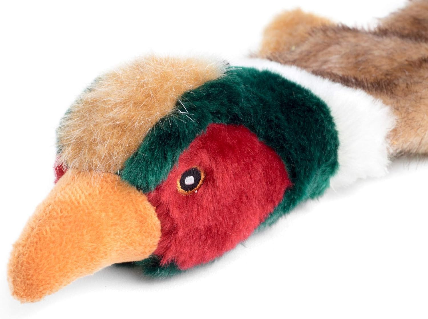 Petface Luxury Multi Squeak Pheasant Dog Toy | Plush Fur Material | Medium & Large Breeds