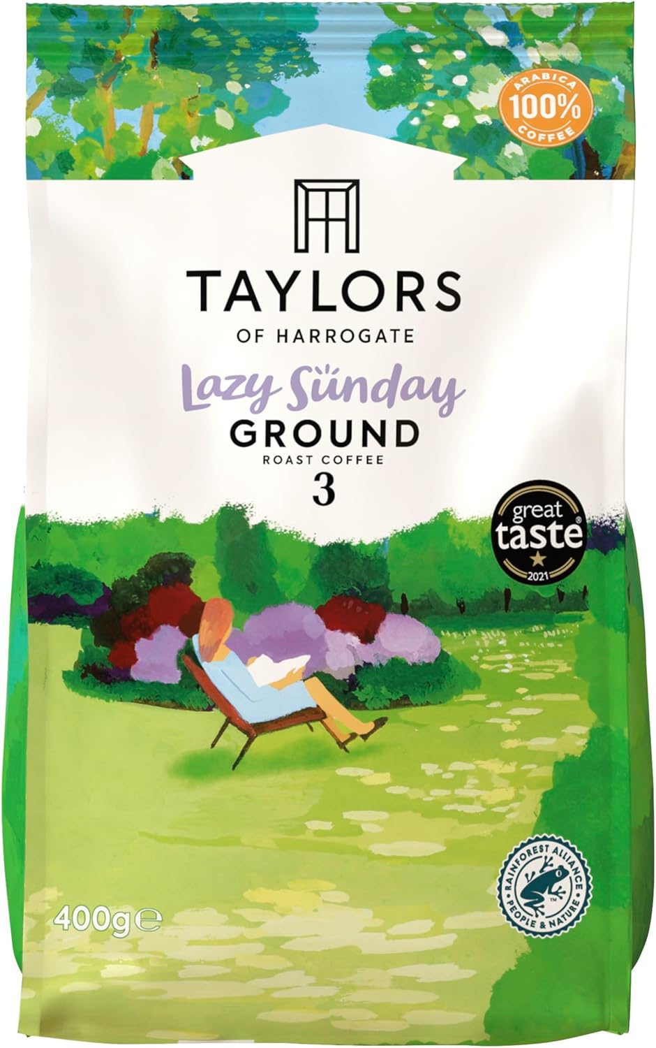 Taylors of Harrogate Lazy Sunday Ground Coffee, 400g (Pack of 3)