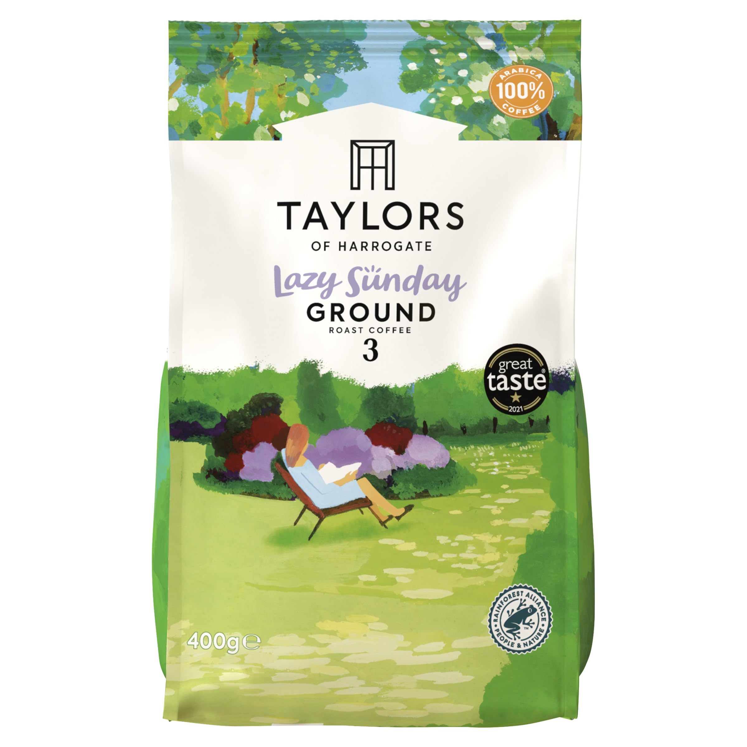 Taylors of Harrogate Lazy Sunday Ground Coffee - Smooth Milk Chocolate & Citrus Notes | 400g Pack of 3 6