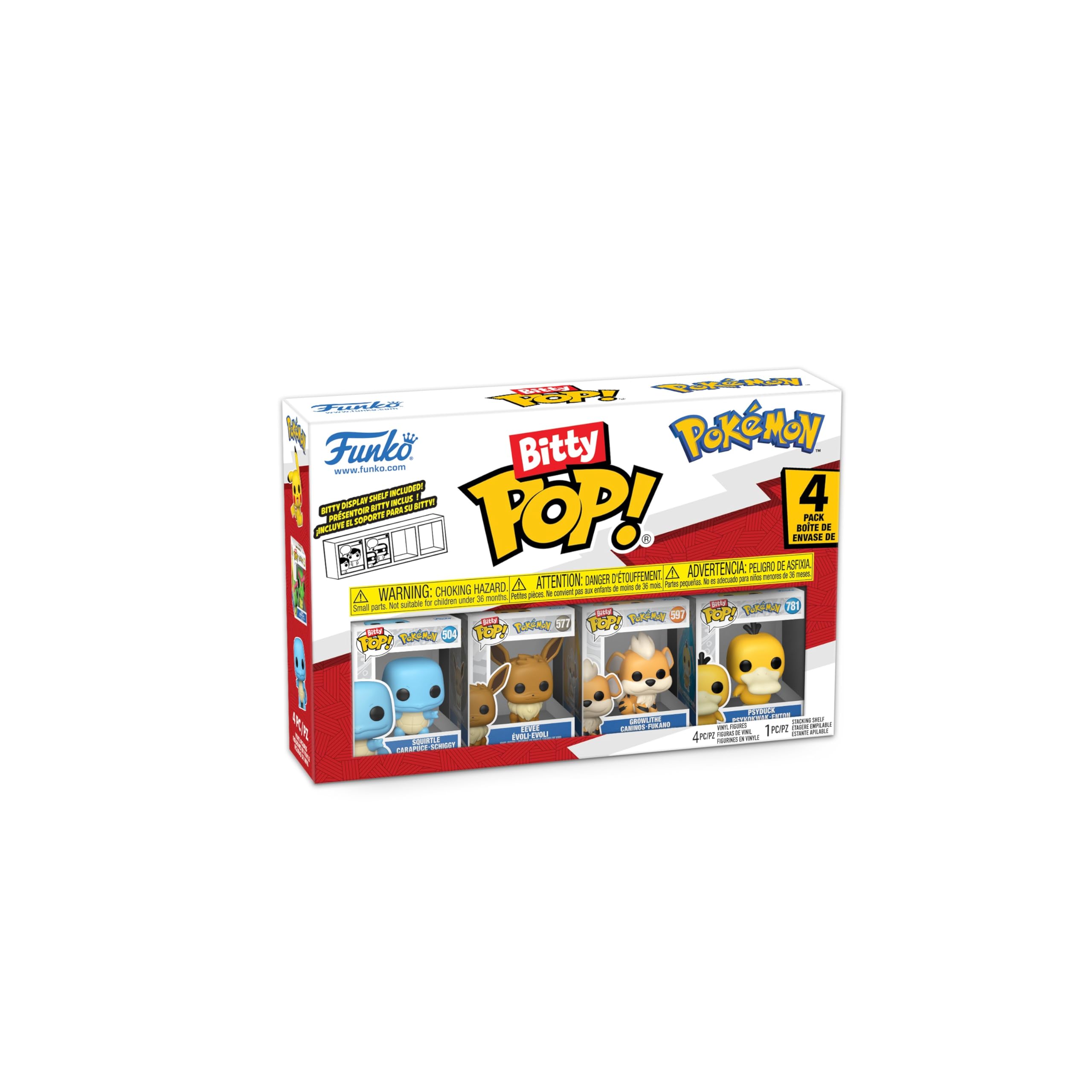 Funko Bitty Pop! Pokemon - Squirtle 4PK with Mystery Mini Figure | 0.9-inch Vinyl 1