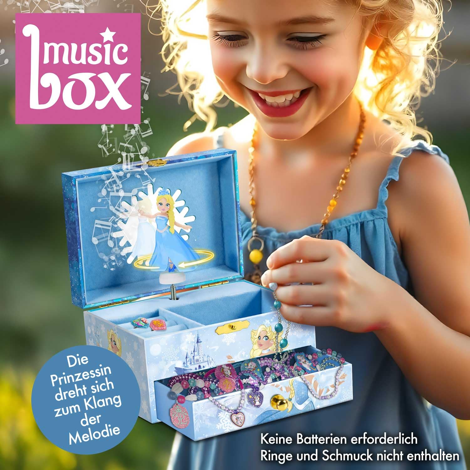 CRAZE Music Box Princess - Musical Jewellery Box with Spinning Ballerina, Mirror & Secret Drawer 7