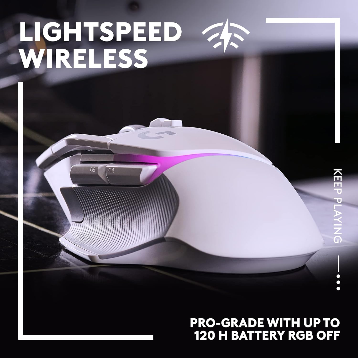 Logitech G502 X PLUS LIGHTSPEED Wireless RGB Gaming Mouse - White 8
