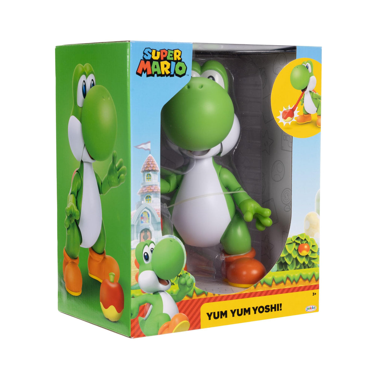 Jakks Pacific Super Mario Yum Yum Yoshi Action Figure - Interactive - Ages 3+
