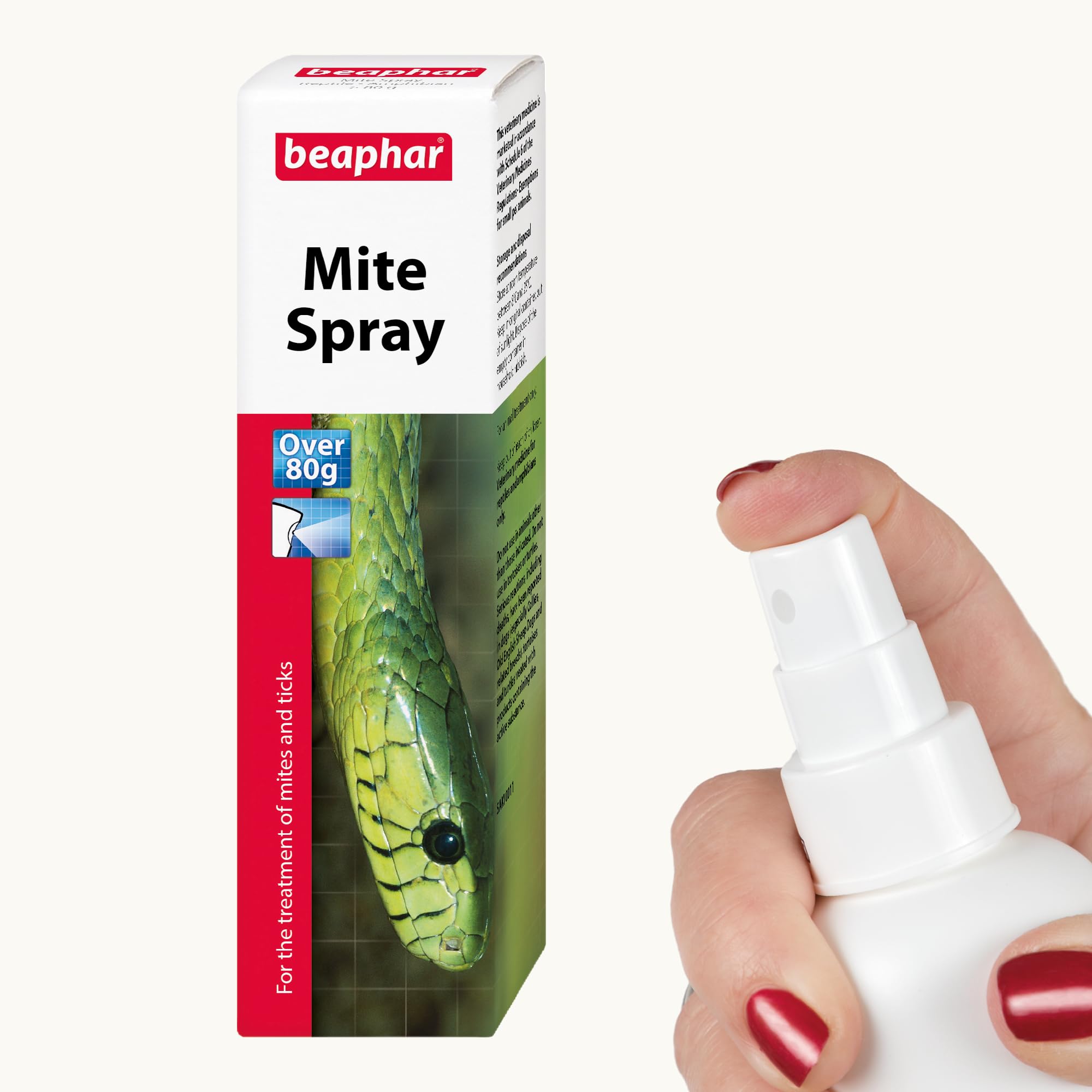 Beaphar Mite Spray for Reptiles & Amphibians - Vet-Strength Ivermectin Treatment | 50ml 2