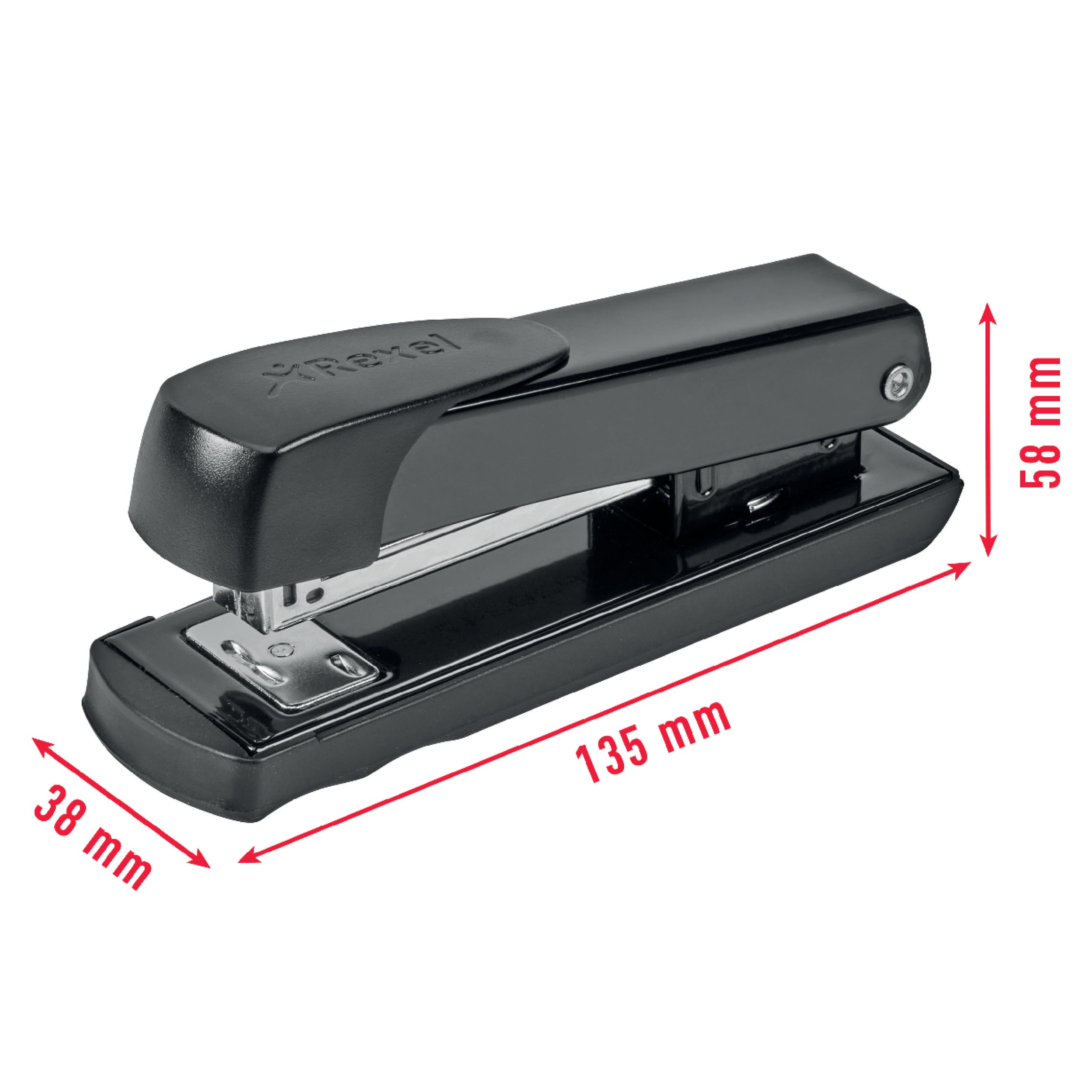 Rexel Meteor Half Strip Stapler - 20 Sheet Capacity | Metal Construction | Includes 1000 Staples 3