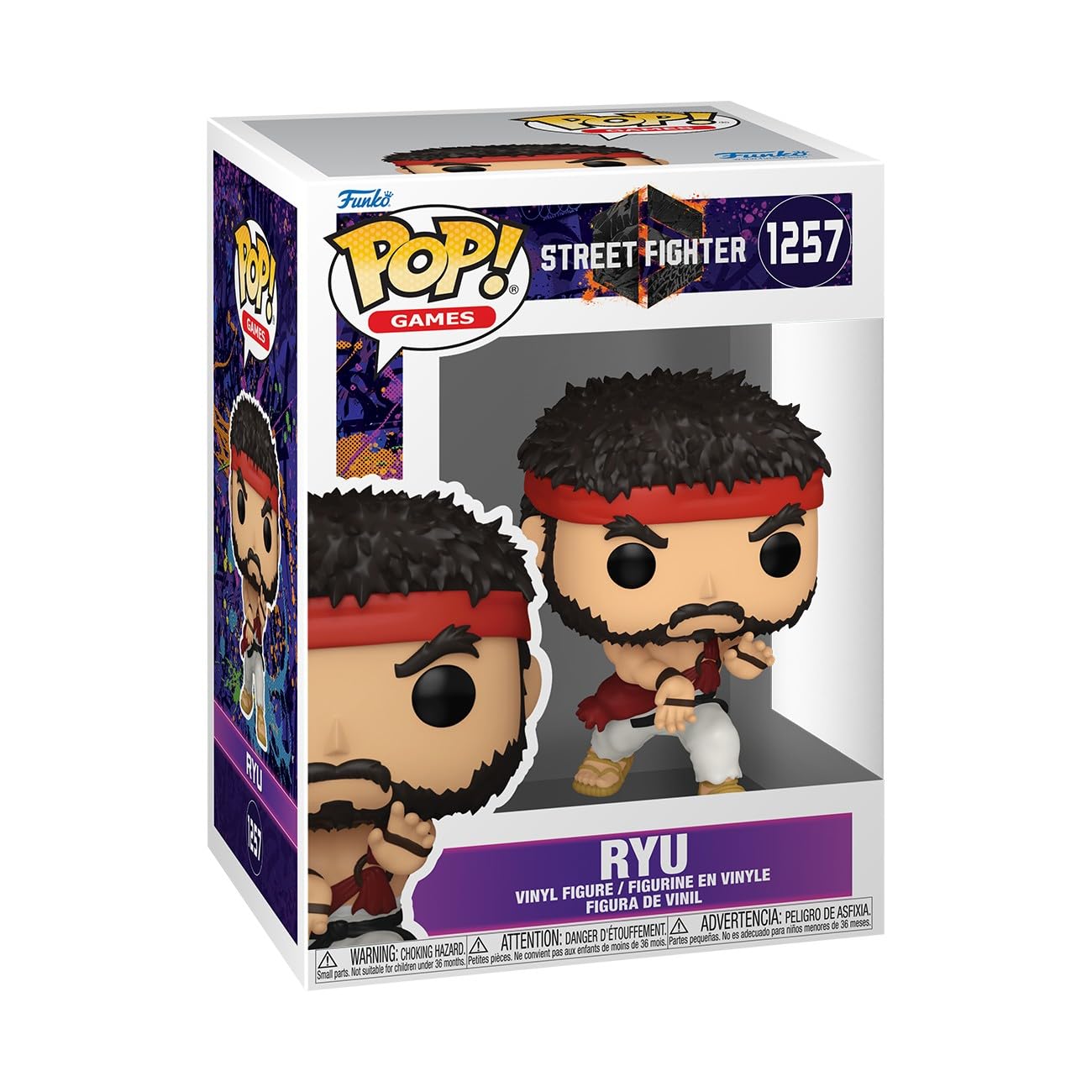 Funko POP! Games: Street Fighter 6 - Ryu Vinyl Figure | 3.75 inches Tall | Multicolor 1