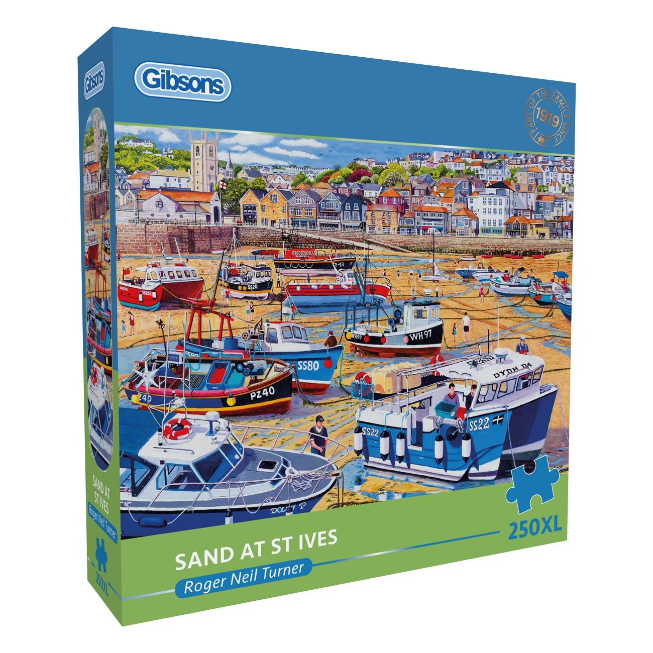 Gibsons Sand at St Ives Jigsaw Puzzle - 250 Extra Large Pieces | Roger Turner Art 1
