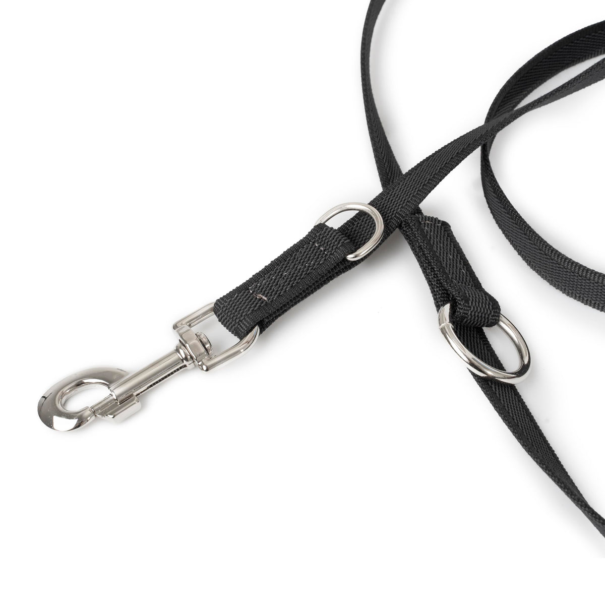 Julius-K9 Color & Gray Super-Grip Leash - 20 mm x 2.2 m, Black-Gray