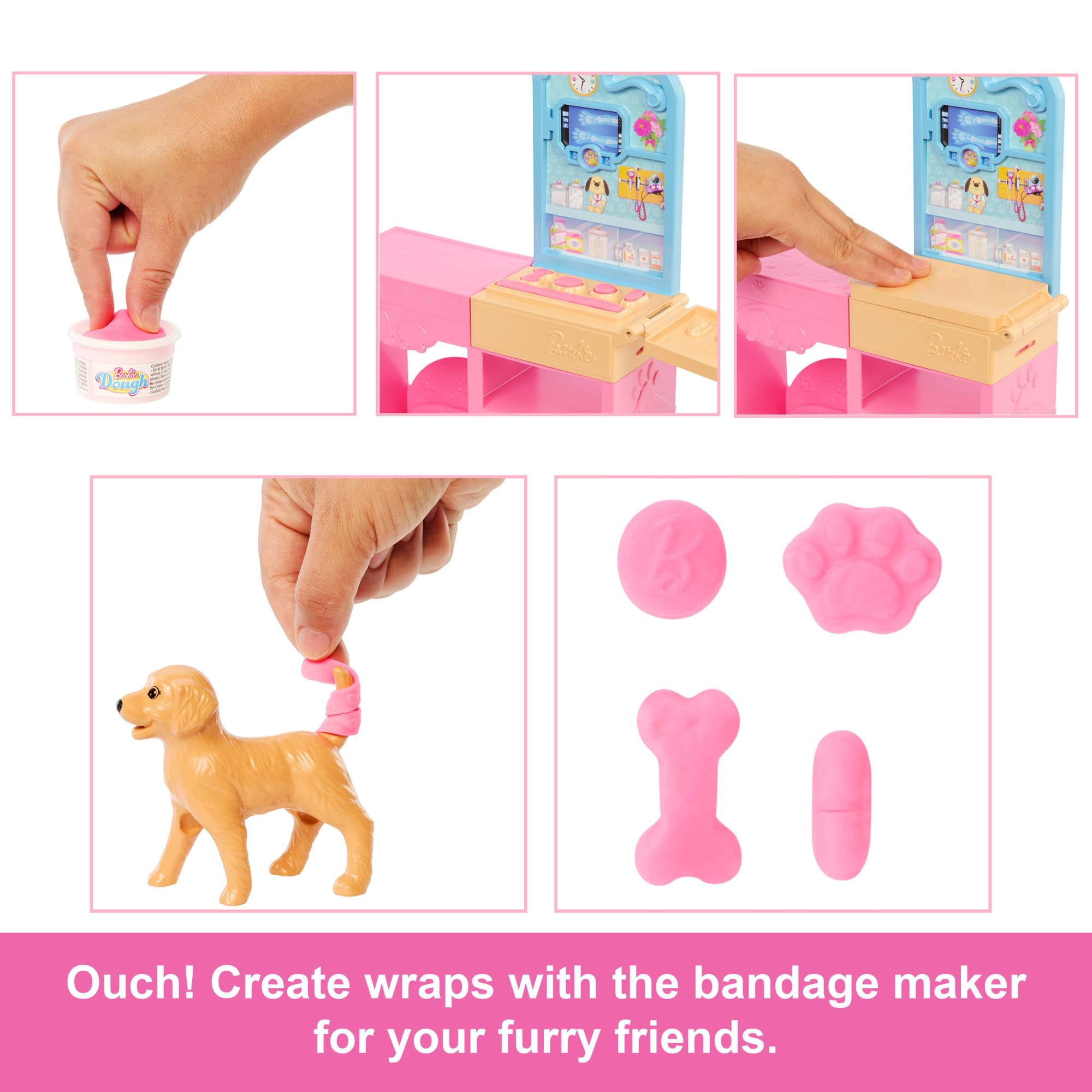 Barbie Fast Cast Veterinarian Clinic Playset with Pink Cast Maker | Ages 4+ | 10+ Pieces 4