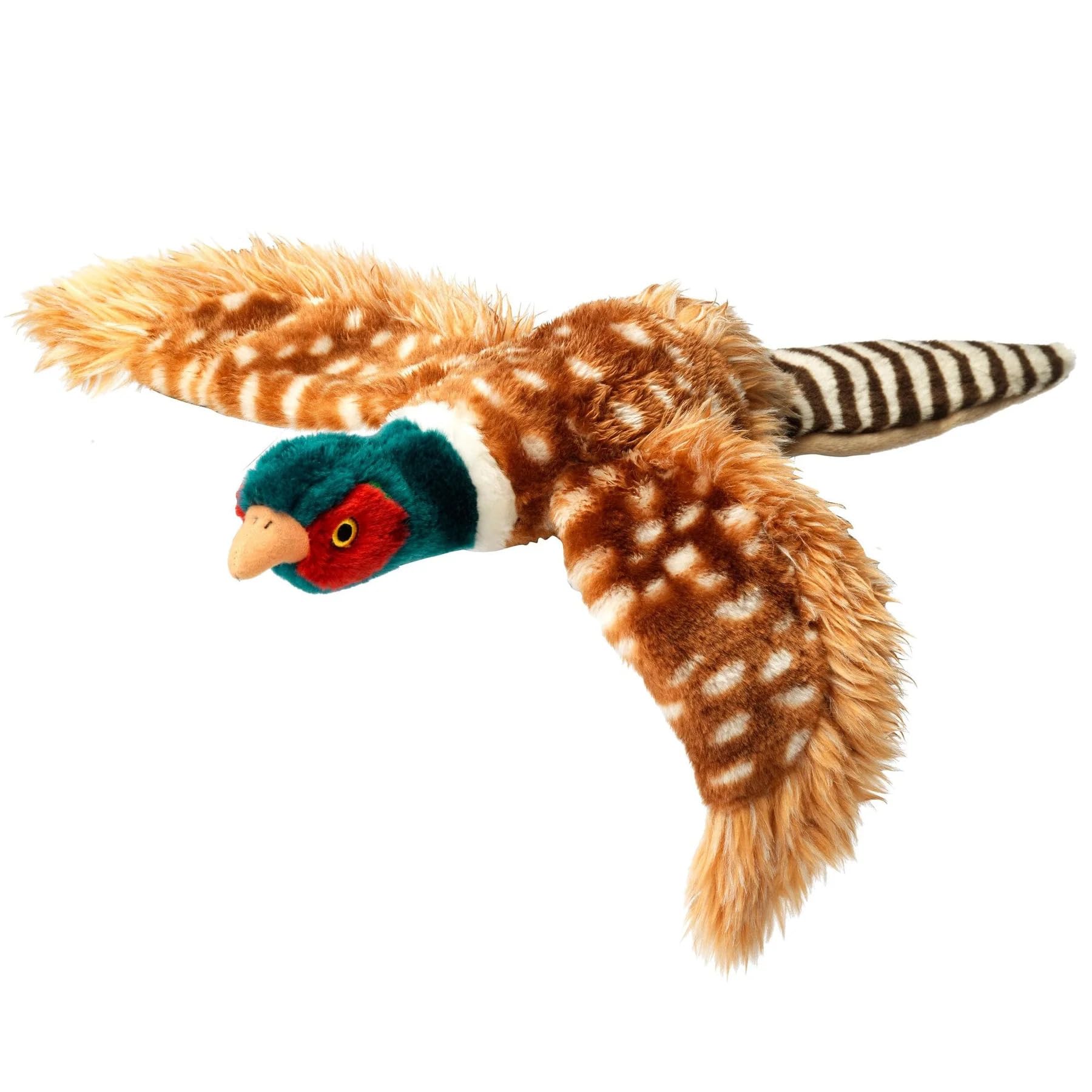 House of Paws Pheasant Plush Dog Toy - Large Size, Brown, Squeaker Included
