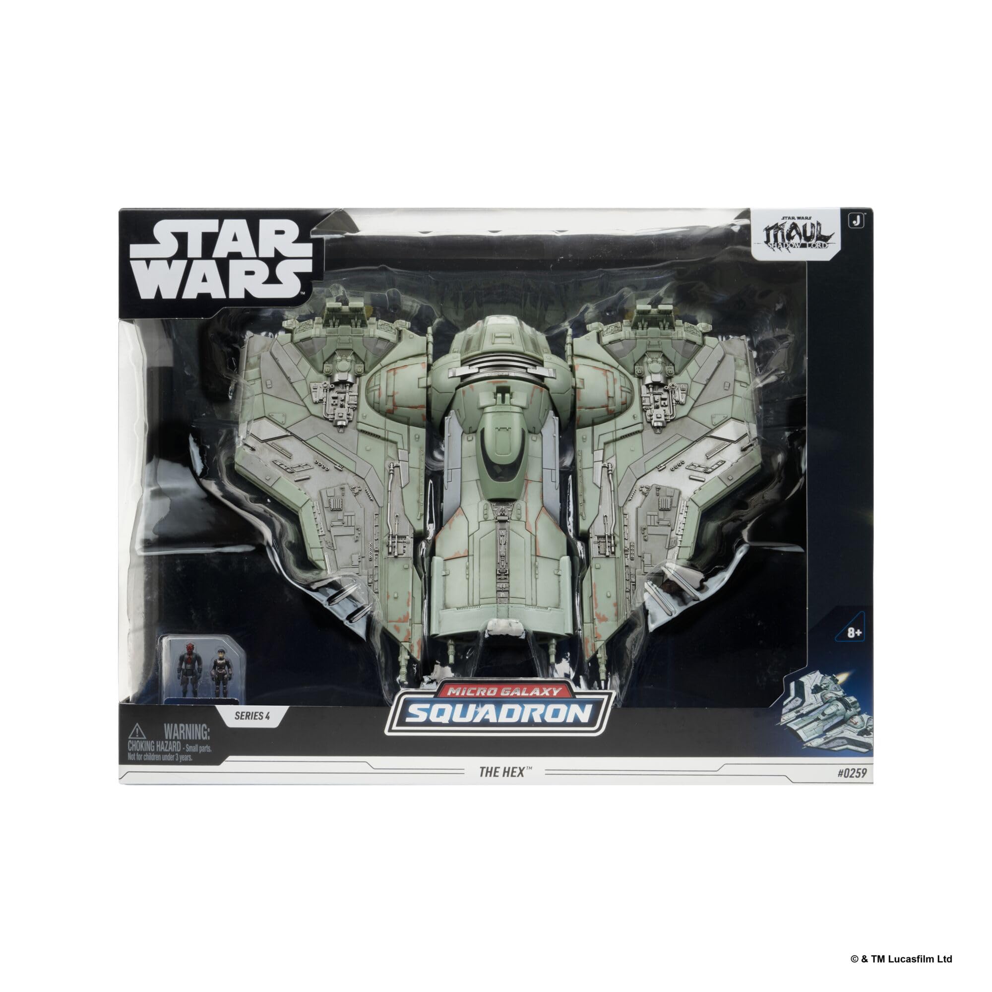 Jazwares Star Wars Micro Galaxy Squadron The Hex - 9-Inch Vehicle with 2 Micro Figures 2