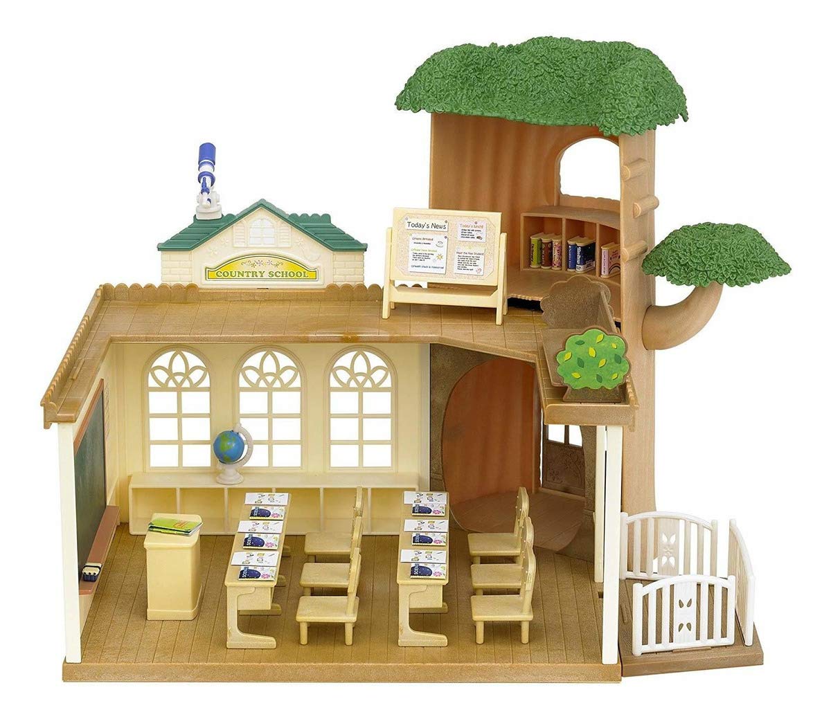 Sylvanian Families Country Tree School Dollhouse Playset | Ages 4-14 | Multicolor Plastic 2
