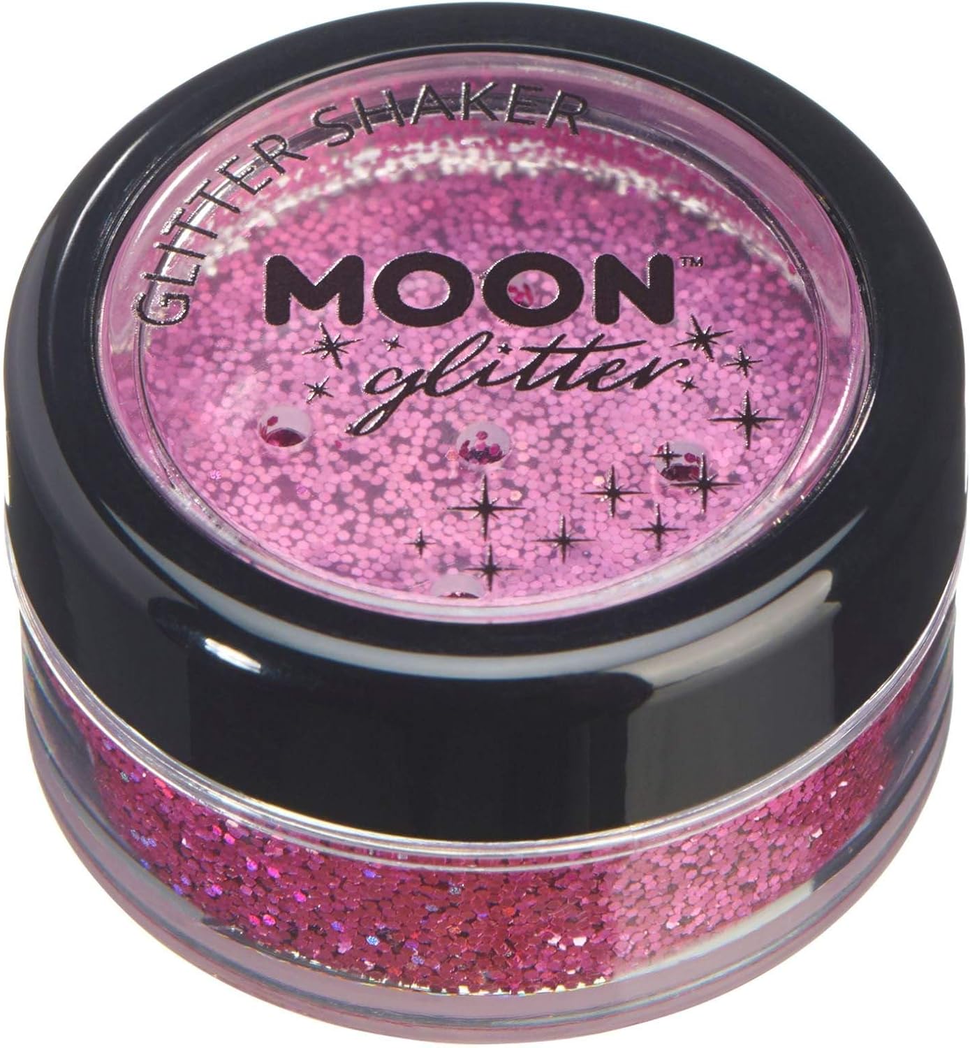 Moon Glitter - Holographic Glitter Shaker (5g) - Pink Cosmetic Grade Loose Glitter for Face, Body, Hair, Nails 1