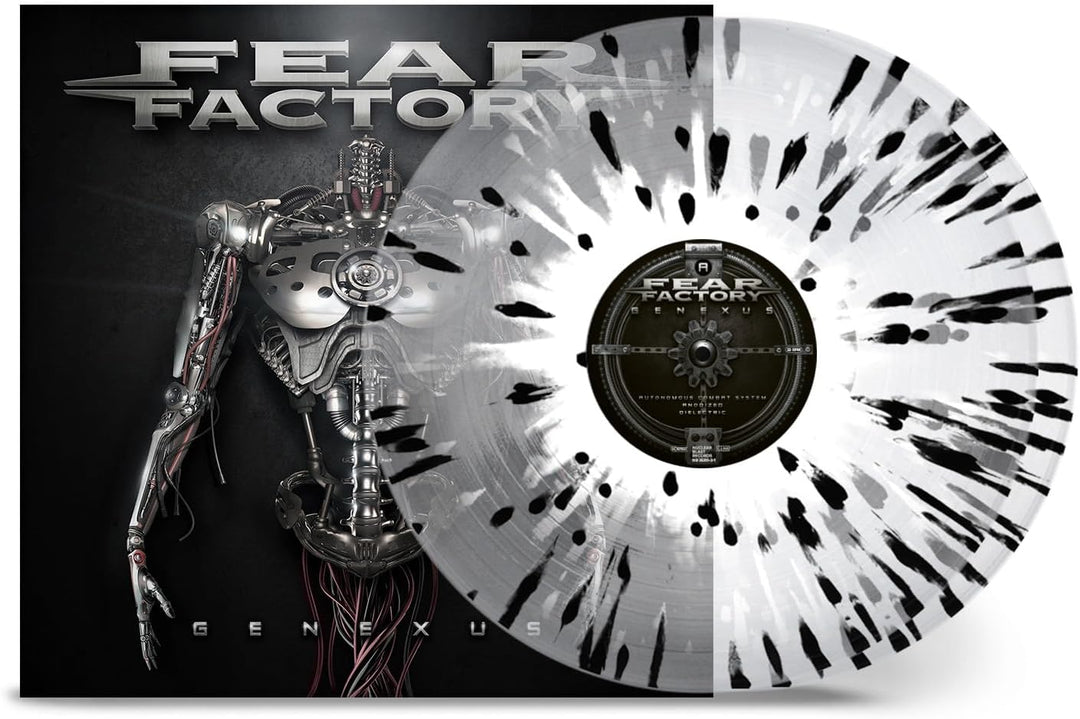 Fear Factory - Genexus (CRYSTAL CLEAR WITH BLACK WHITE SPLATTER) 2LP, Gatefold [VINYL]