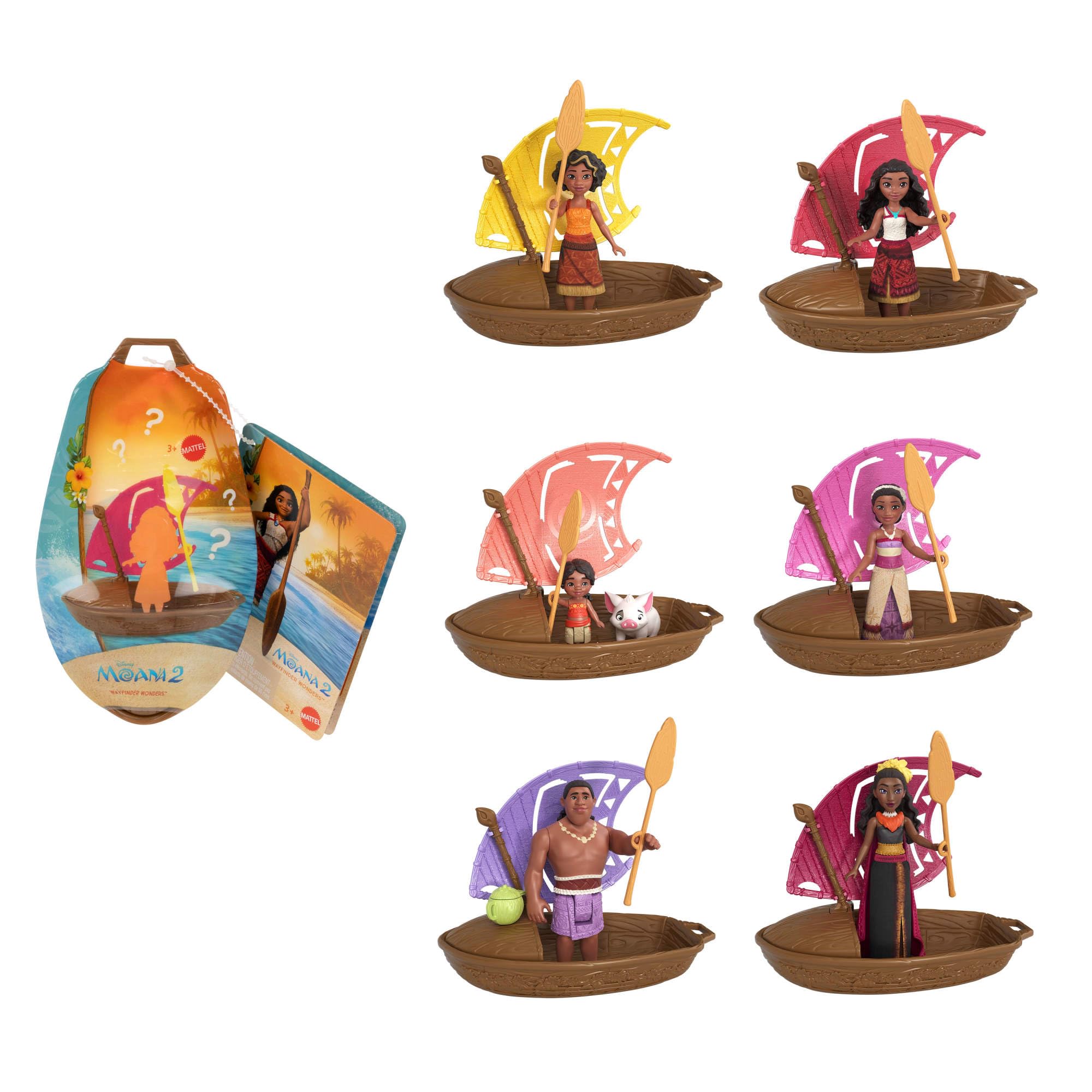 Mattel Disney Moana 2 Wayfinder Wonders Toy Set with Surprise Doll and Floating Canoe 1