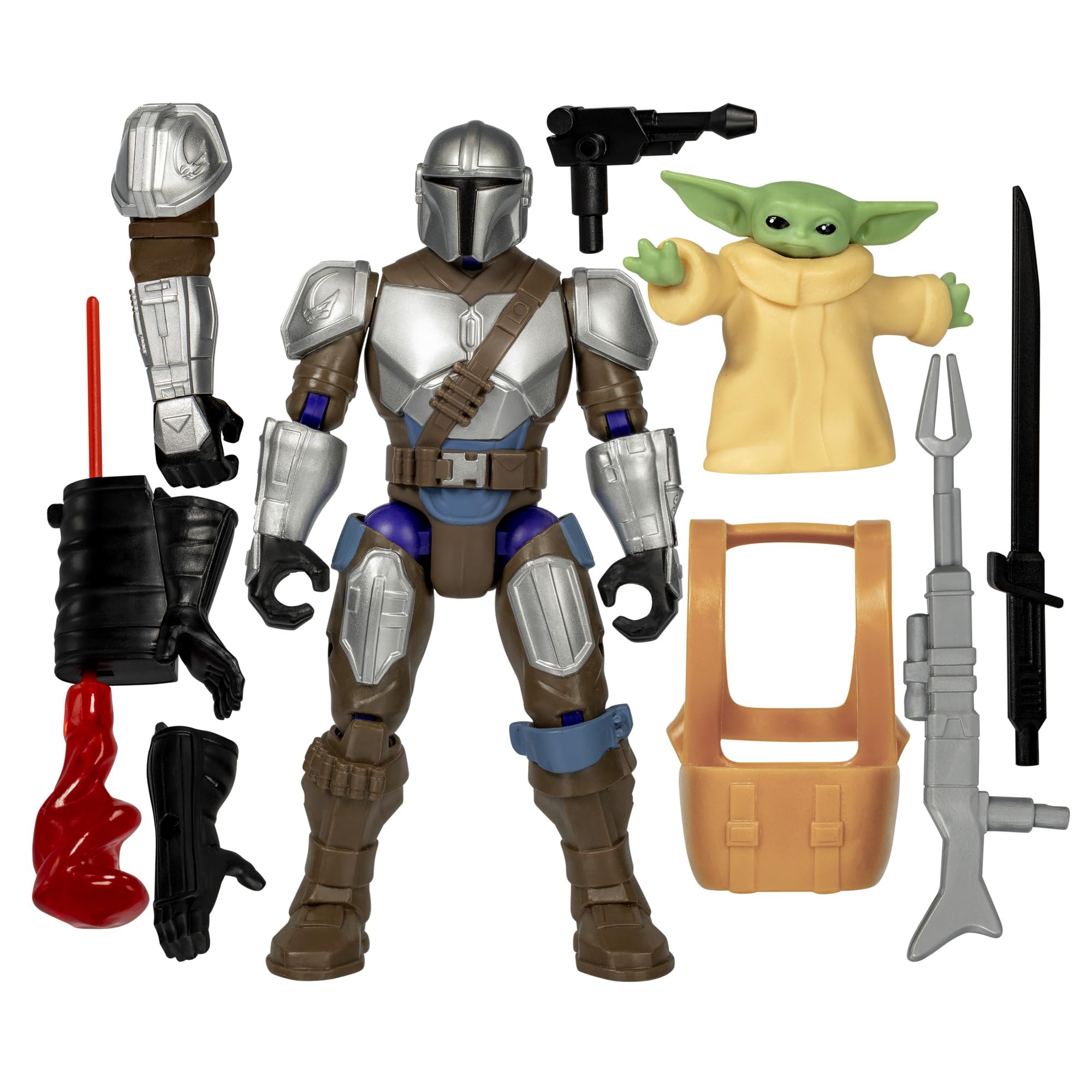Star Wars MixMashers The Mandalorian and Grogu Action Figure Set - Mix-and-Match Play for Kids 1