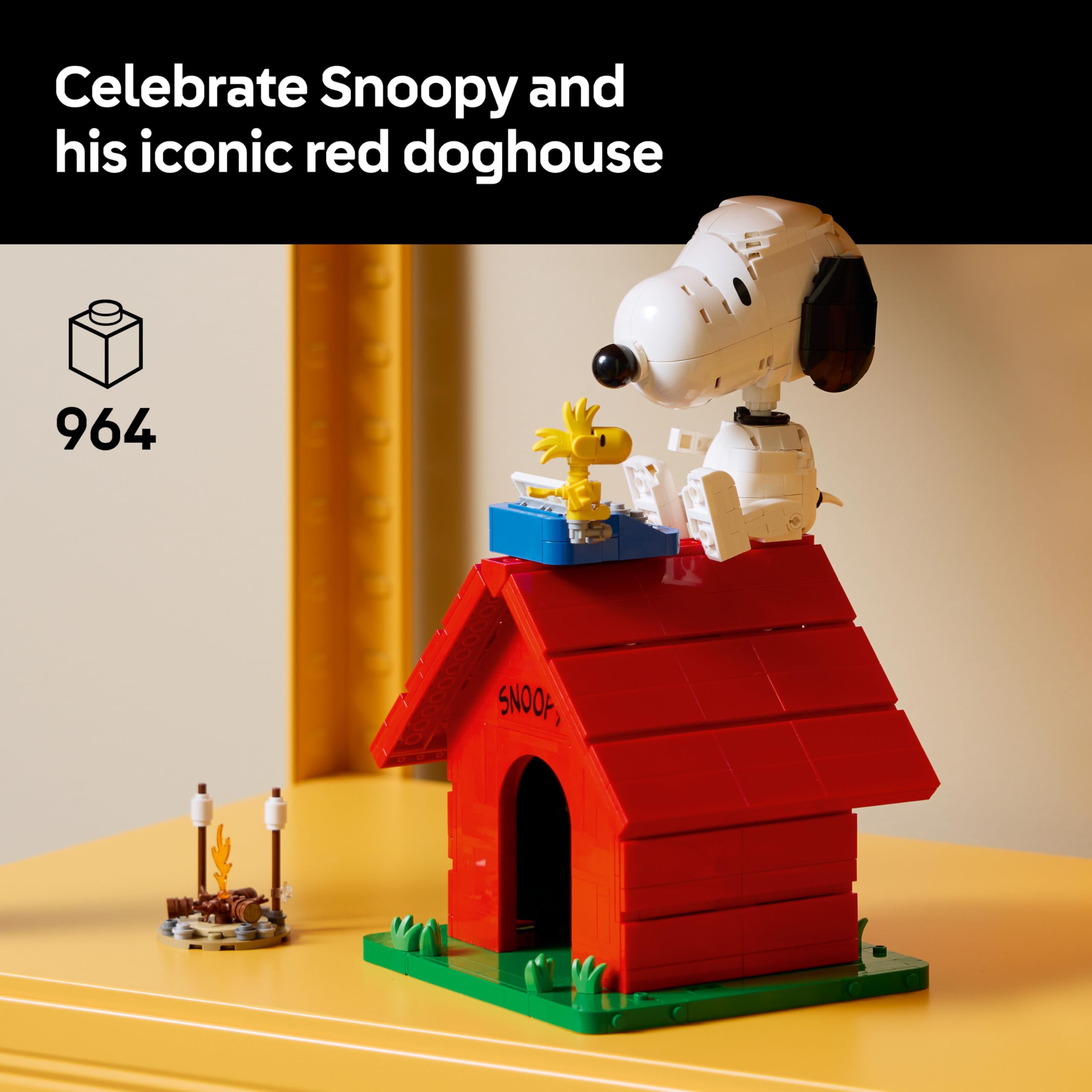 LEGO Ideas Peanuts: Snoopy's Doghouse 21368 Building Set for Adults | 75th Anniversary Display Model 2
