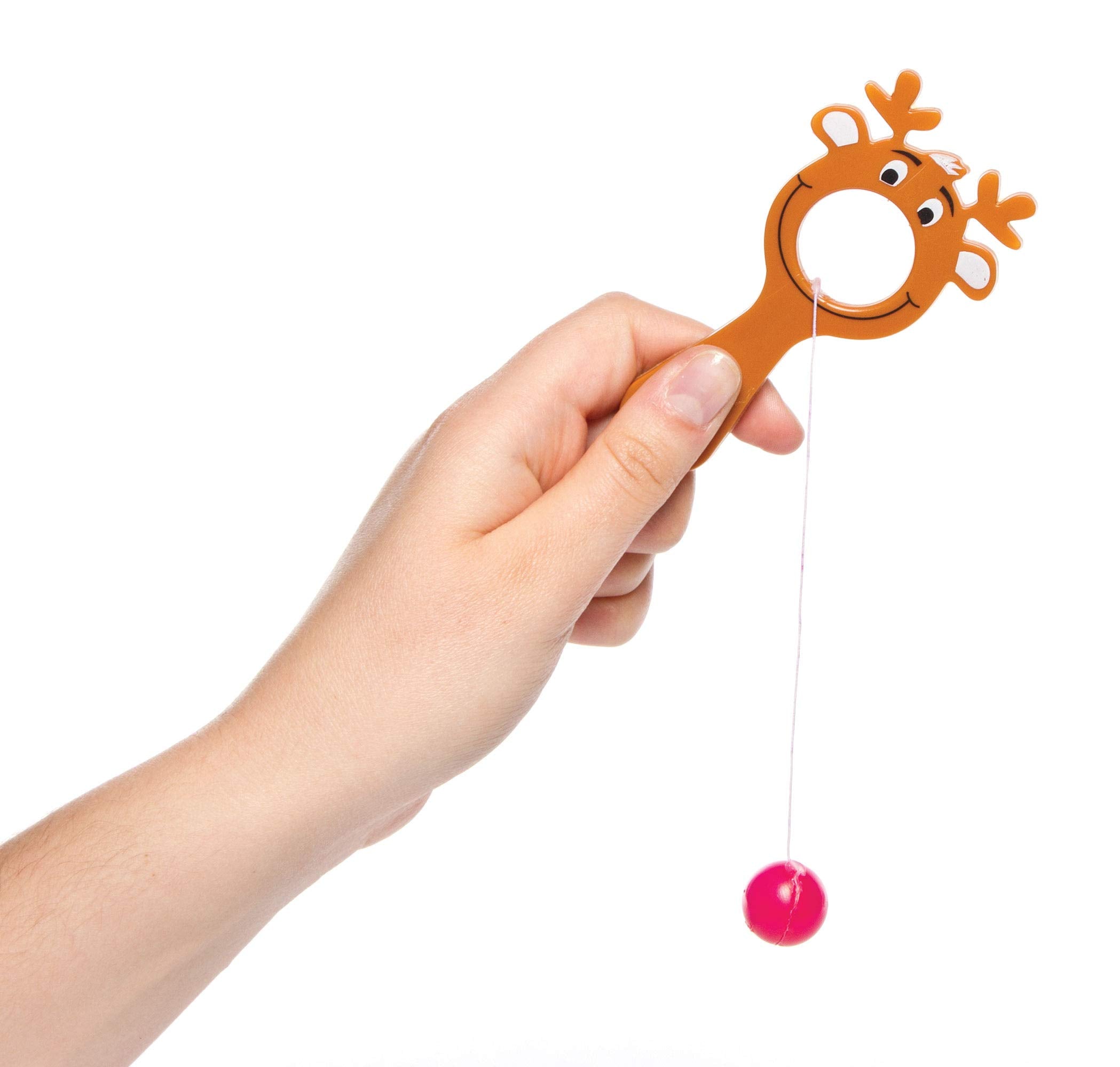 Baker Ross Mini Reindeer Bat & Ball Game - Christmas Party Favour for Kids (Pack of 5) 11