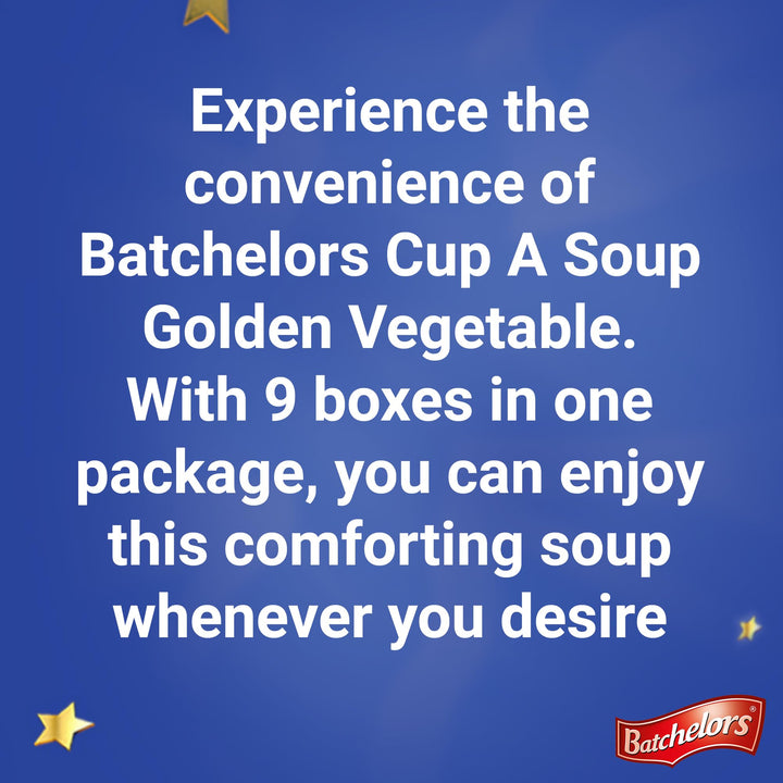 Batchelors Cup a Soup Golden Vegetable Instant Soup Sachets, 82g Box (Pack of 9)
