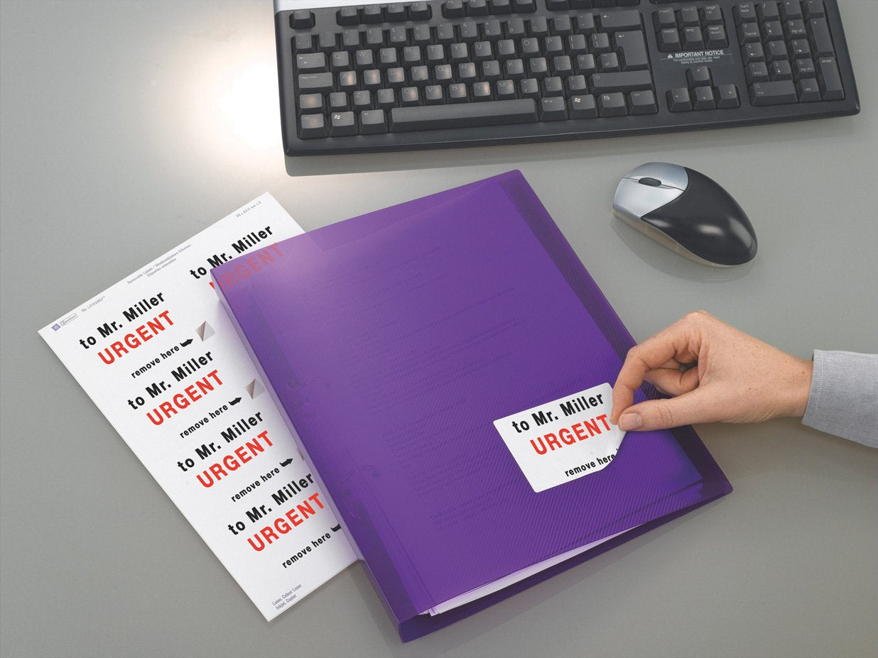 AVERY L4745REV-25 Removable Printer Labels - 8 Labels/Sheet, White, FSC Certified | 96 x 63.5 mm 8