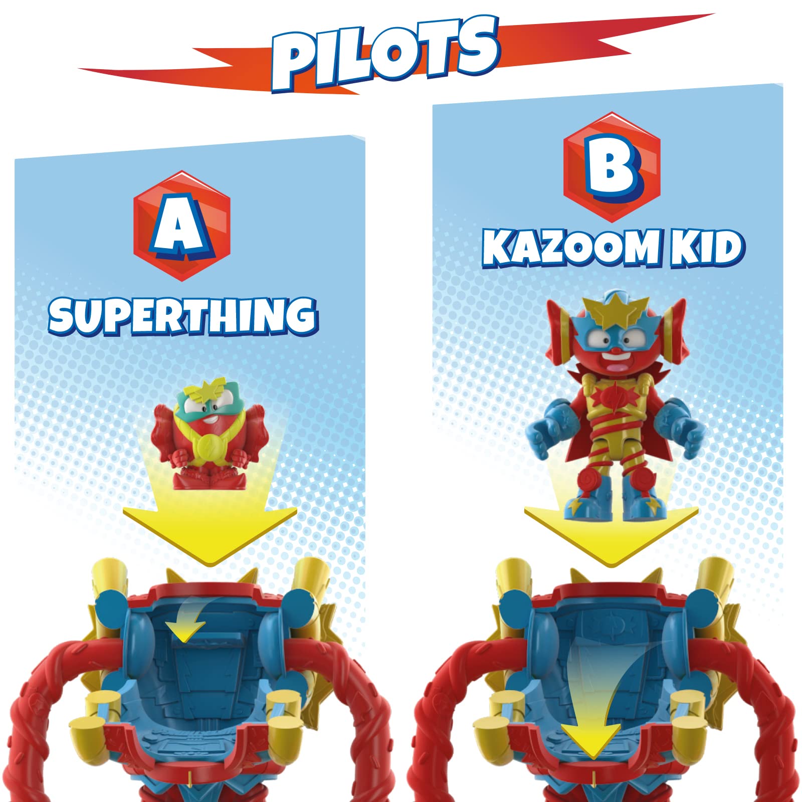 SUPERTHINGS RIVALS OF KABOOM Superbot Power Arms Sugarfun Articulated Robot | Includes Exclusive Figures 4