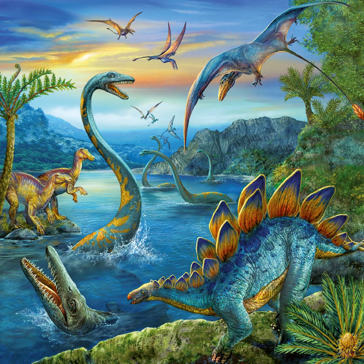 Ravensburger Dino Fascination 3x 49-Piece Jigsaw Puzzle Set for Kids 5 Years and Up 10