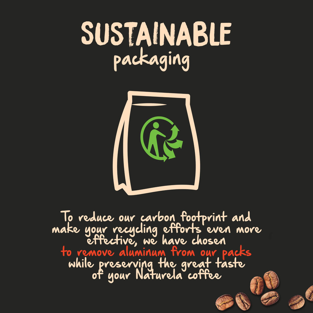 Naturela Organic Coffee Beans - Intenso Blend 100% Arabica & Robusta Roasted Whole Beans