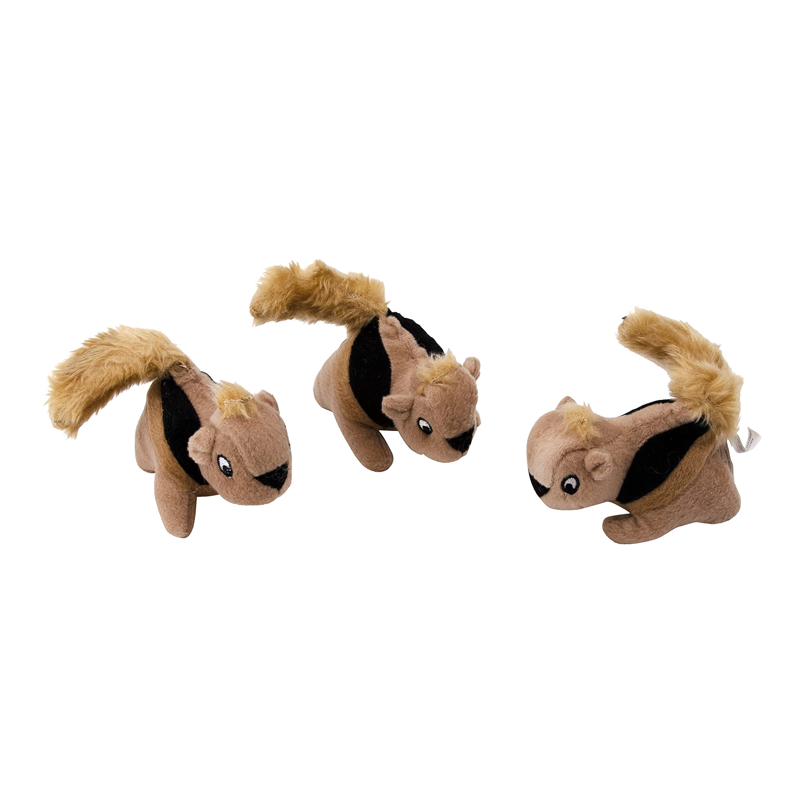 Outward Hound Squeakin' Squirrels Plush Replacement Dog Toys - 3 Pack | Durable Squeaker | For Medium, Large, XL Hide A Squirrel Trunks