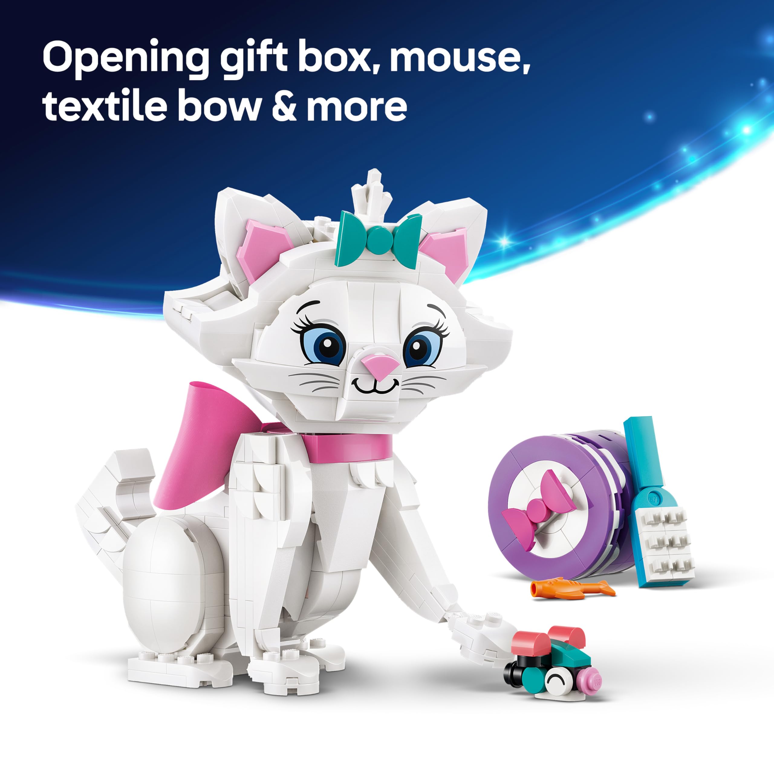 LEGO Disney The Aristocats Adorable Marie Building Set (Ages 7+) - Posable Cat Figure with Accessories 3