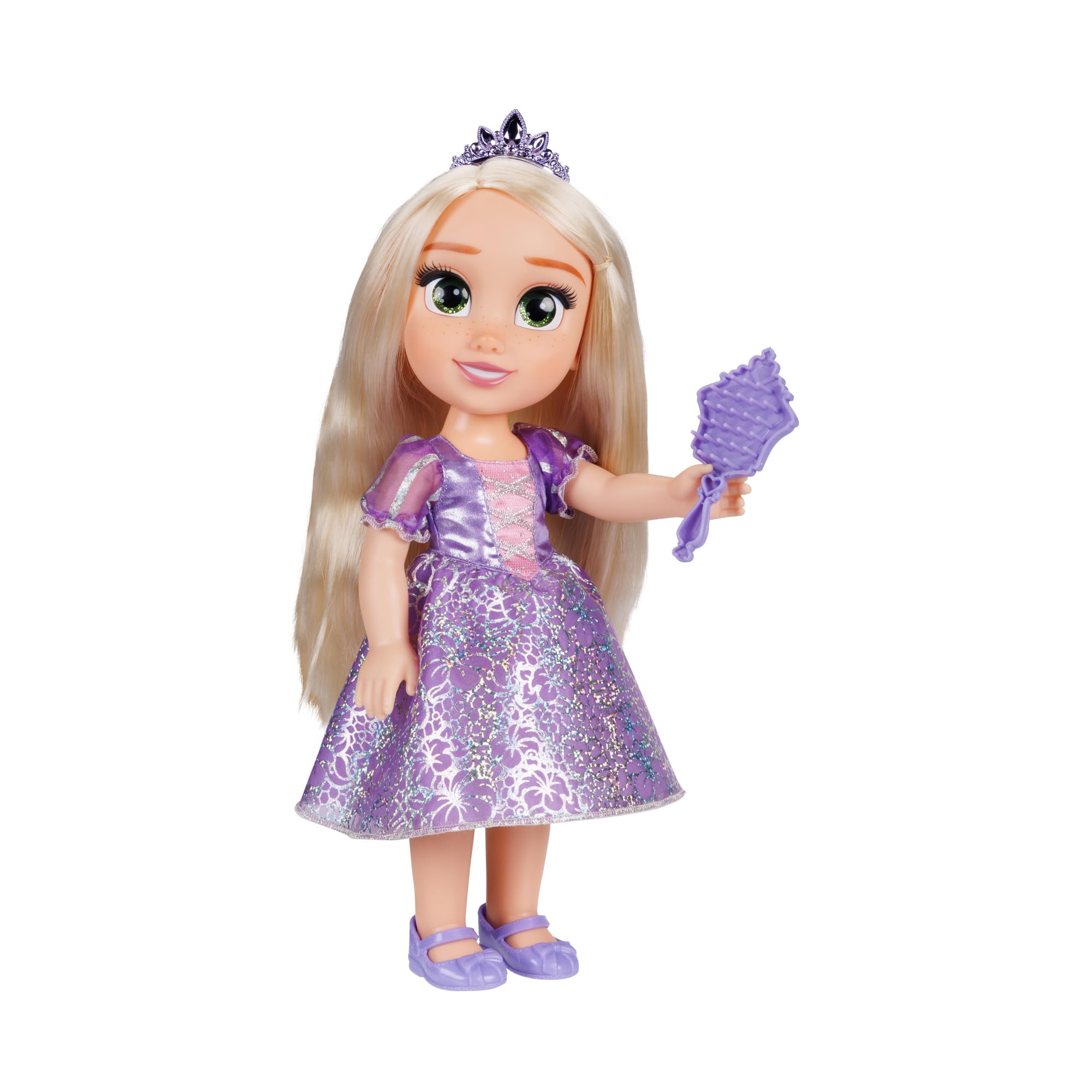 Disney Princess Rapunzel Fashion Doll - 14”/35cm Tall, Platinum Holofoil Dress, Articulated | Ages 3+ 1