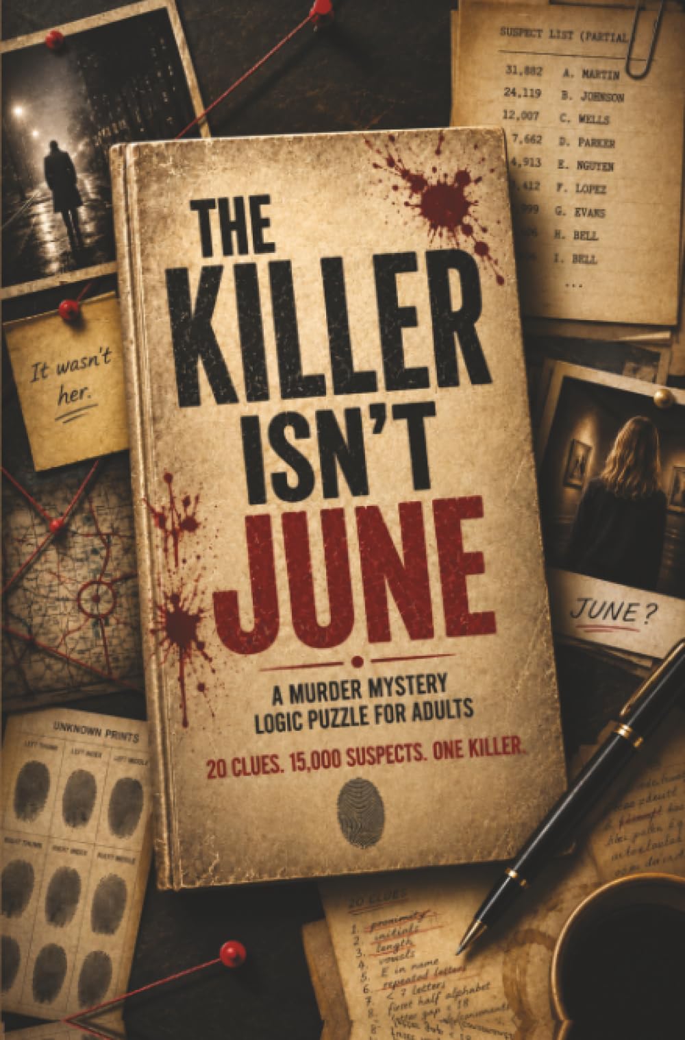 The Killer Isn't June: A Murder Mystery Logic Puzzle for Adults - 20 Clues, Paperback