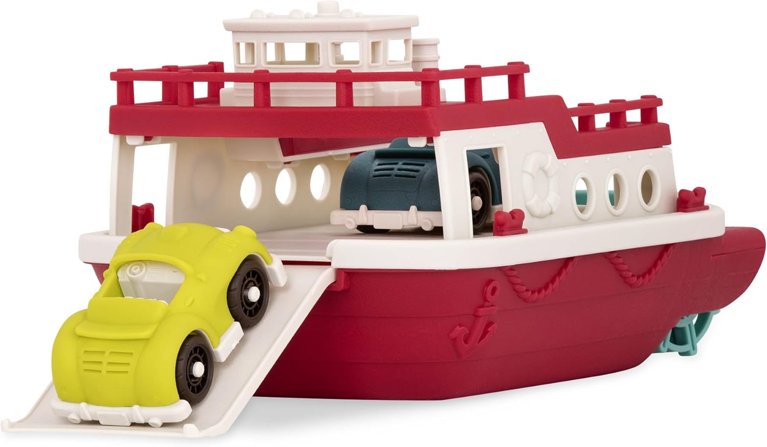 Wonder Wheels by Battat VE1059Z Ferry Floating Bath Toy Boat with Cars - Floating Playset for Toddlers 12 Months and Up 1