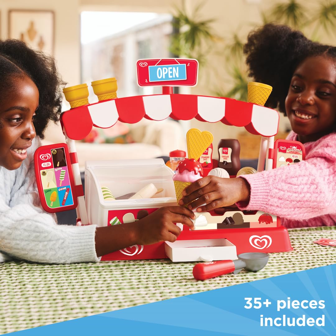 Casdon Walls Ice Cream Parlour Playset - Pretend Ice Cream Shop Toy for Children Aged 2+ | 35+ Pieces 3