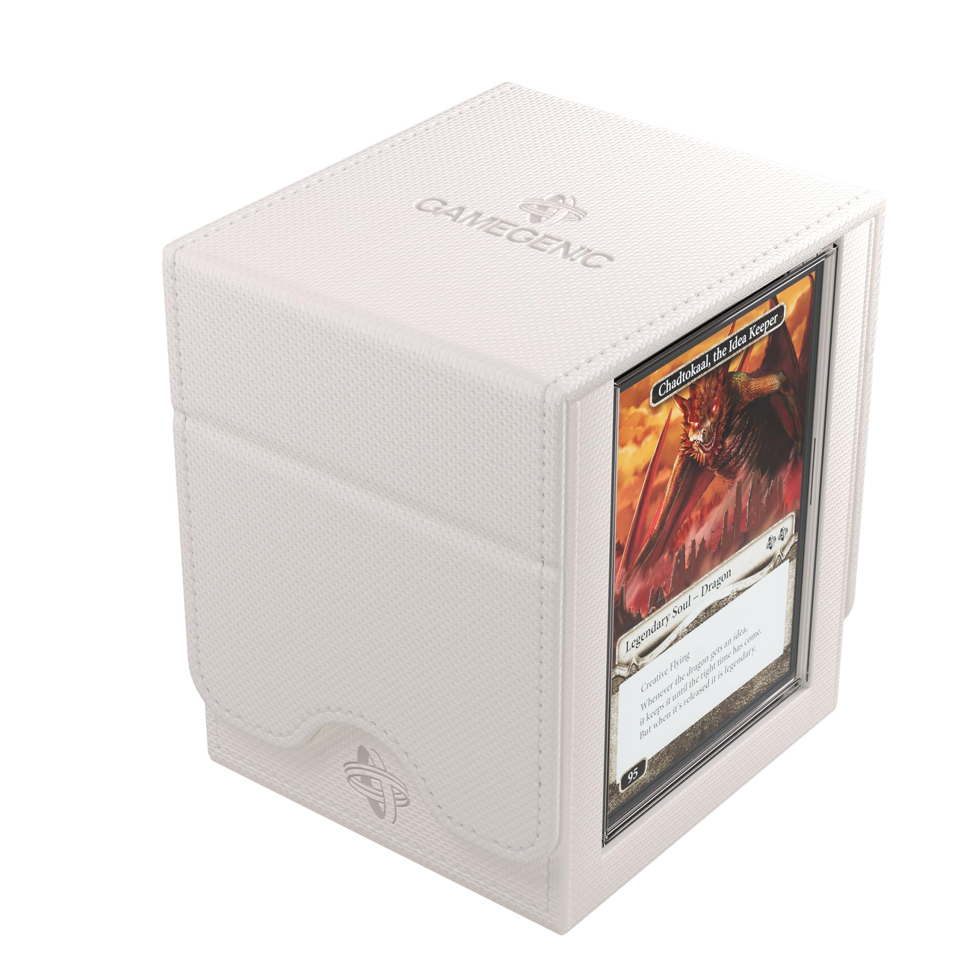 Gamegenic Squire Plus 100+ XL Convertible Deck Box | White | Armorfyber Exterior | Magnetic Closure 2