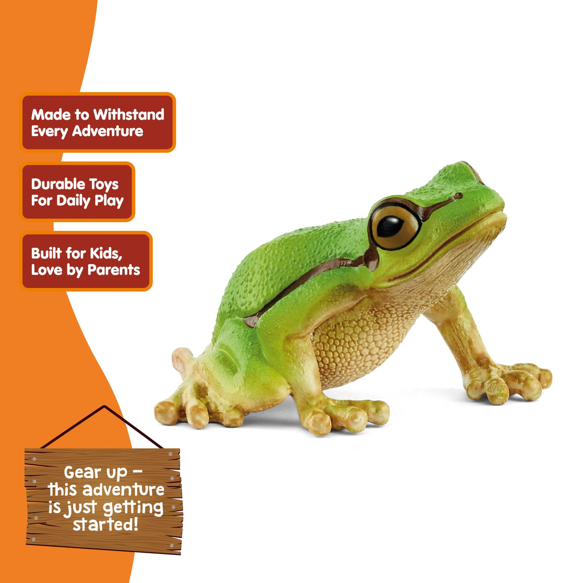 Schleich 14882 European Tree Frog - Realistic Wild Life Figurine | Multicolor Plastic | Ages 3+