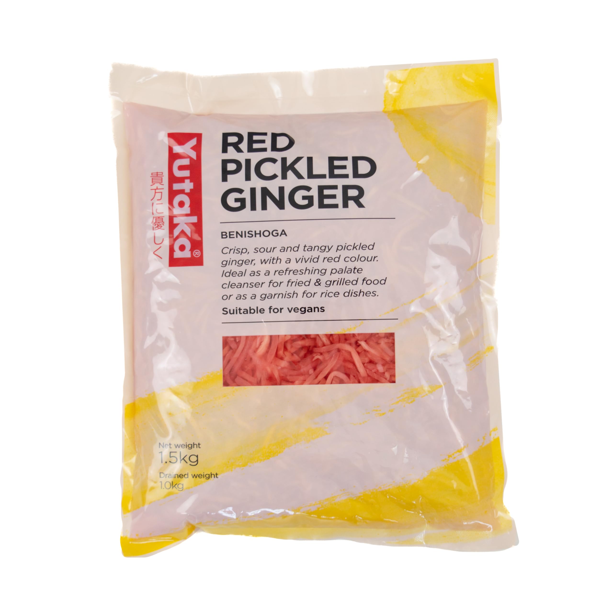 Yutaka Shredded Pickled Ginger (Benishoga) 1.5kg - Authentic Japanese Condiment