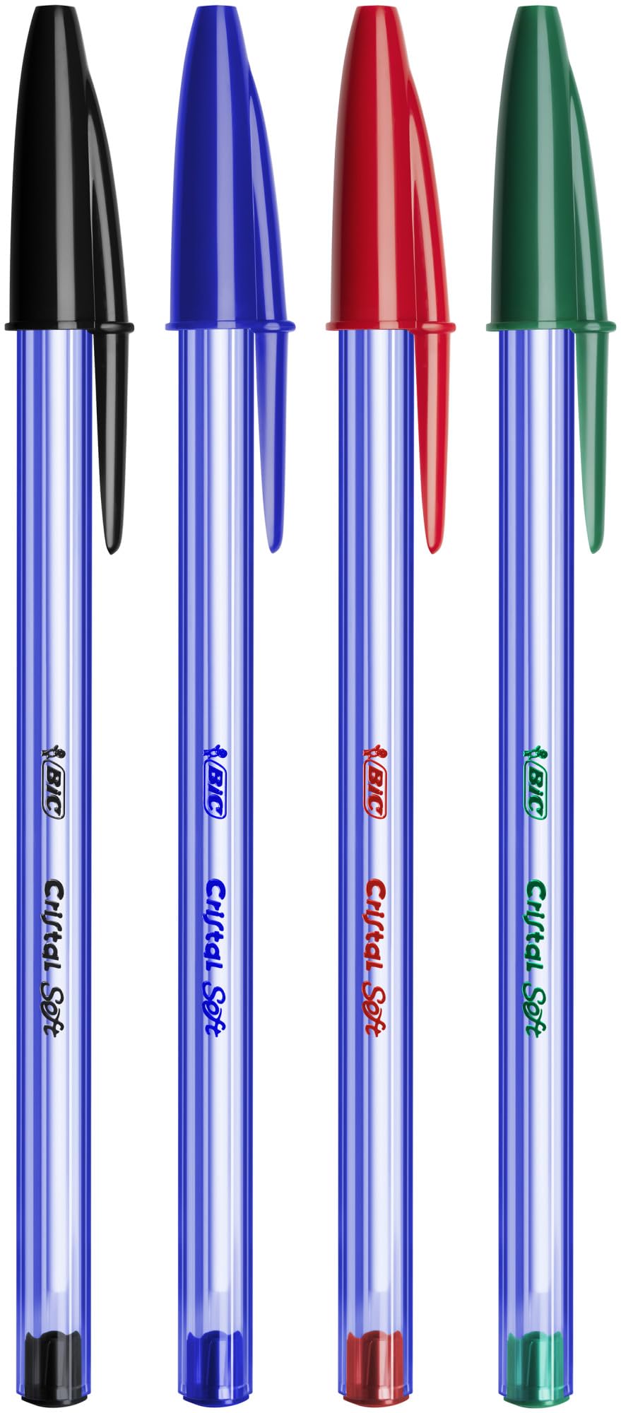 Bic Cristal Soft Ballpoint Pens Medium Tip (1.2 mm) with Easy Glide Ink – A