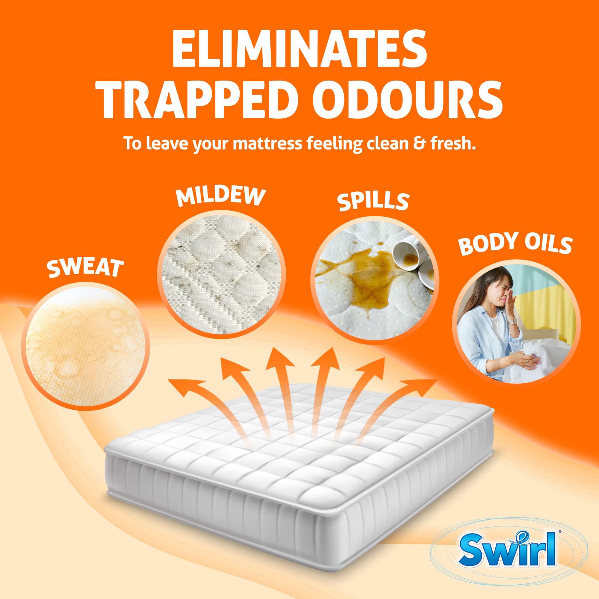 Swirl Mattress Odour Neutraliser with Baking Soda - Lavender Fragrance, 500g 5
