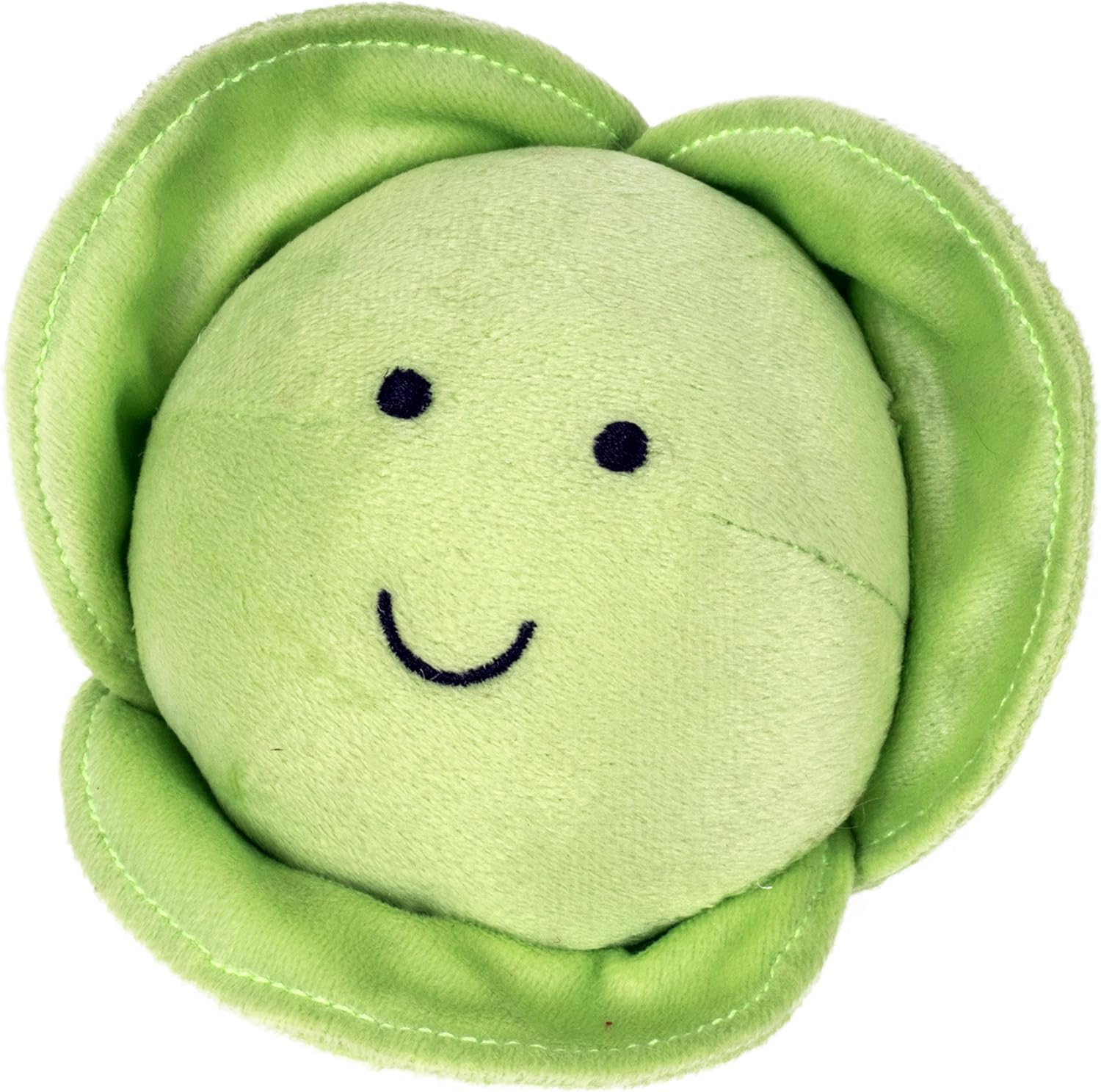 Petface Foodie Faces Fluffy Sprout Dog Toy - Plush Design | Built-in Squeaker | Pack of 1
